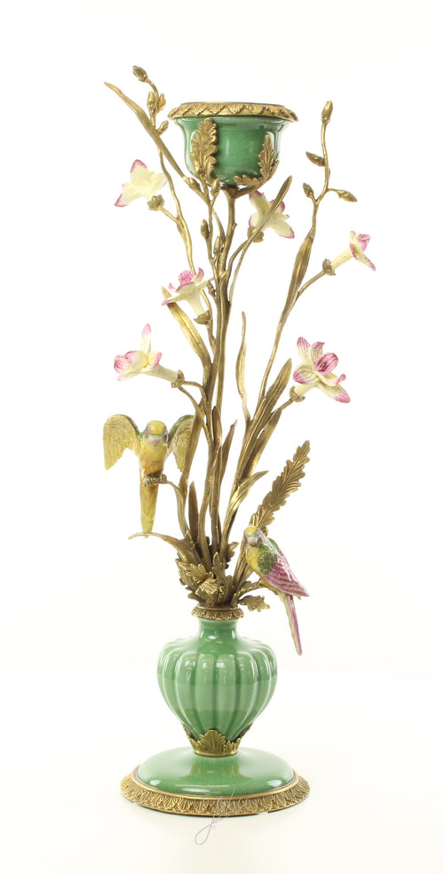 Flowers & Birds – Porcelain Candlestick – 66 cm
