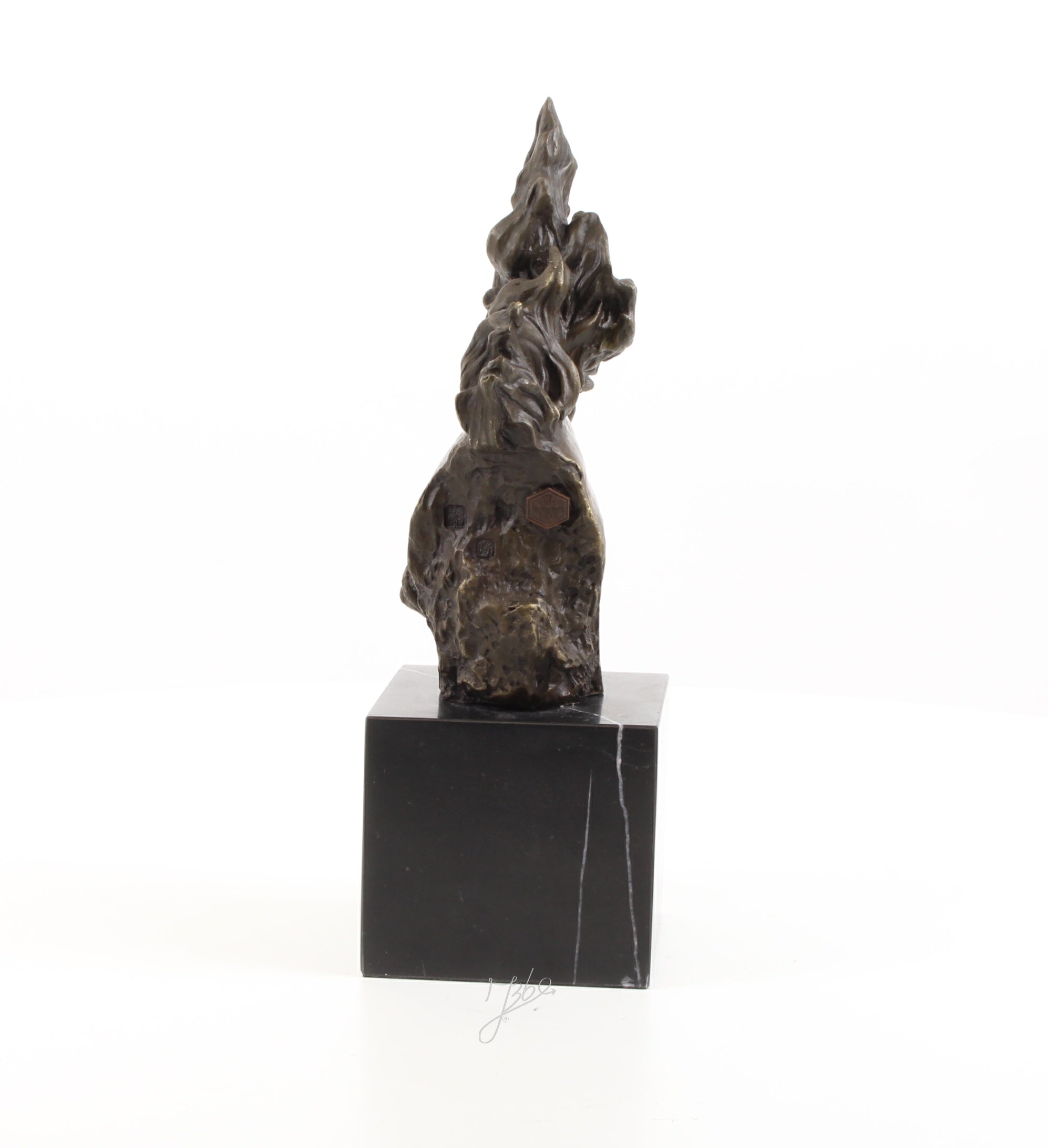 Bronzen paardenhoofd sculptuur