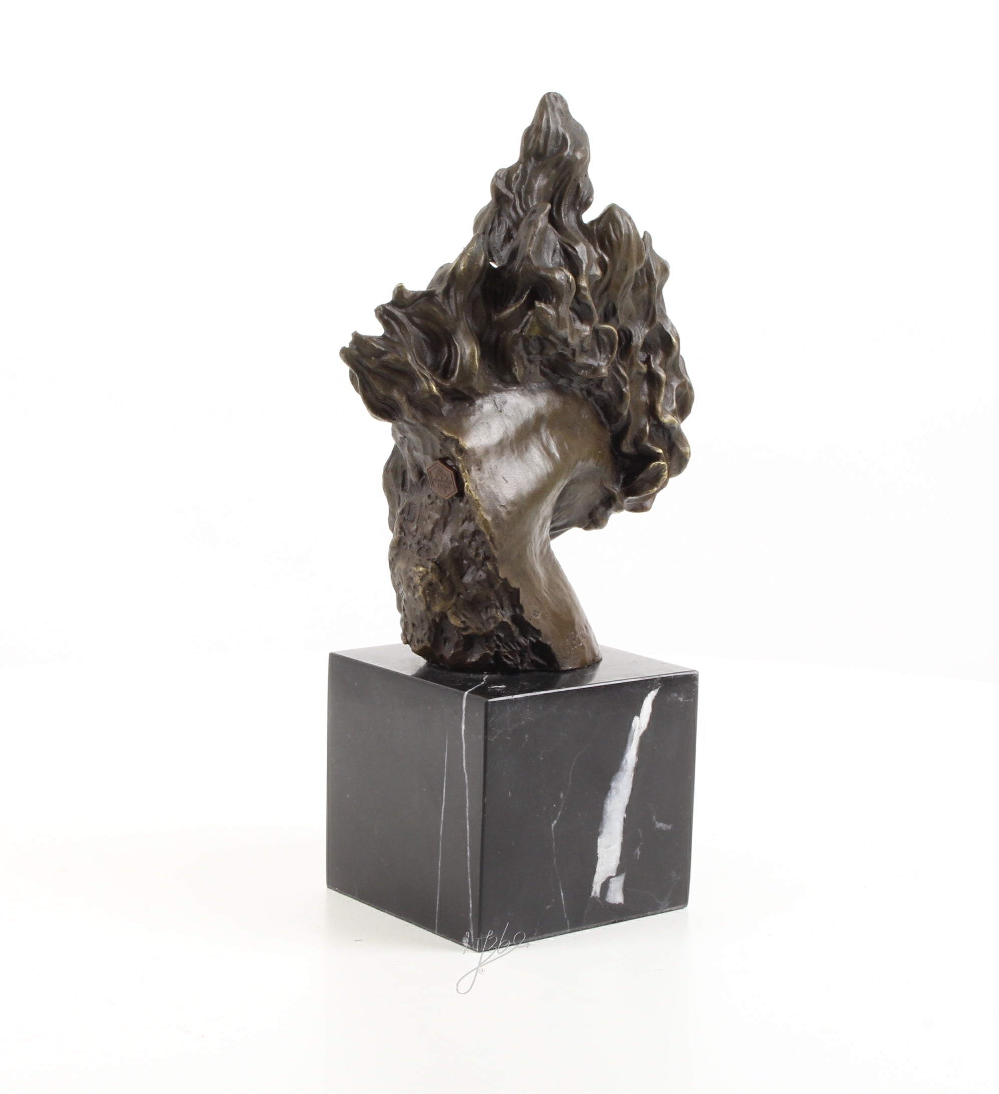Bronzen paardenhoofd sculptuur