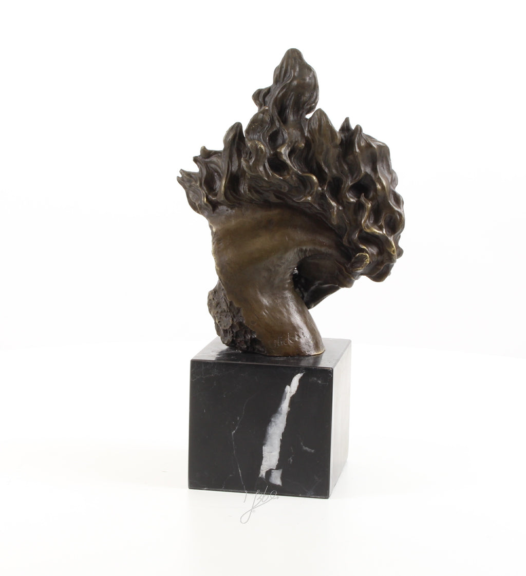 Bronzen paardenhoofd sculptuur