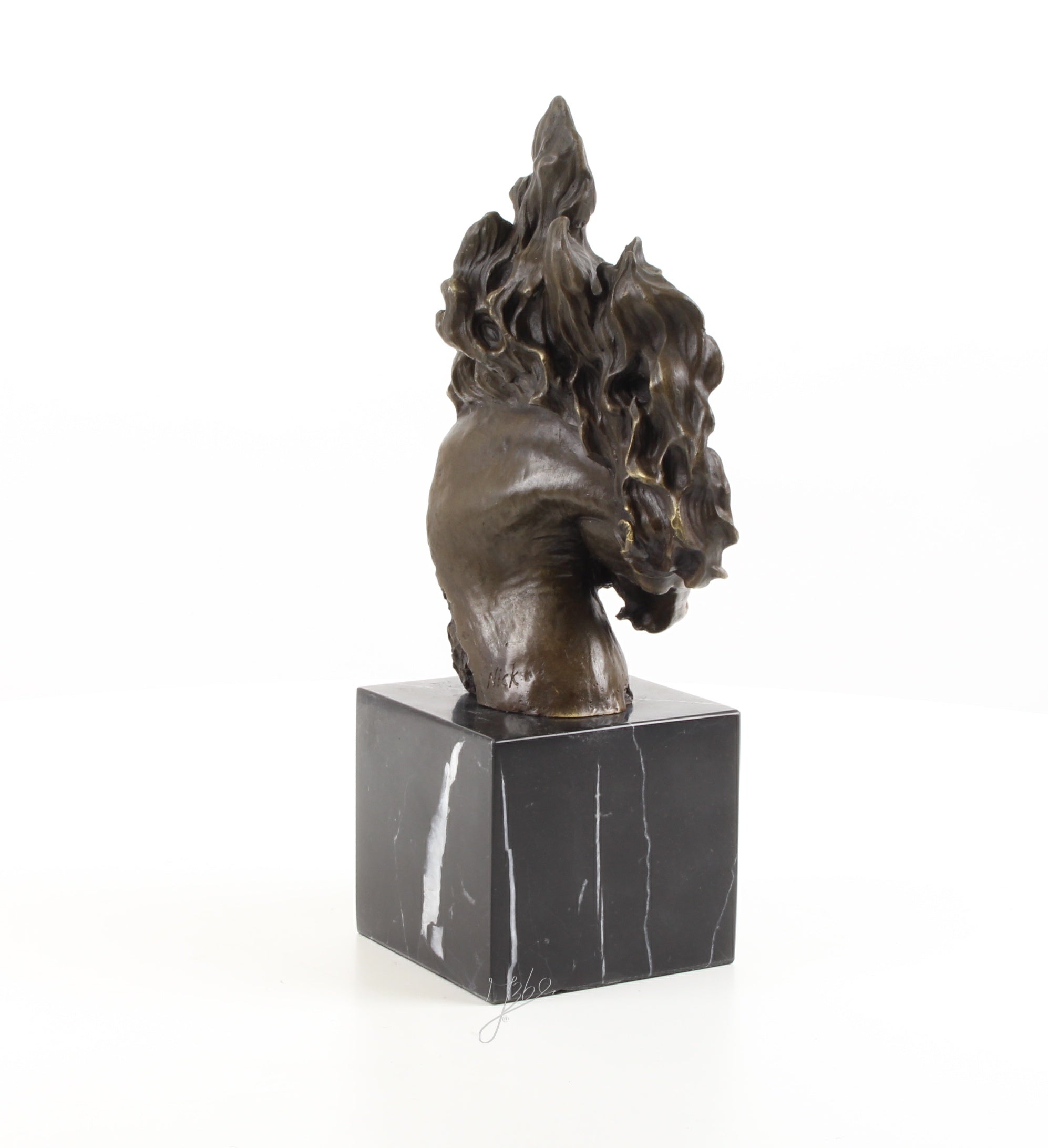 Bronzen paardenhoofd sculptuur