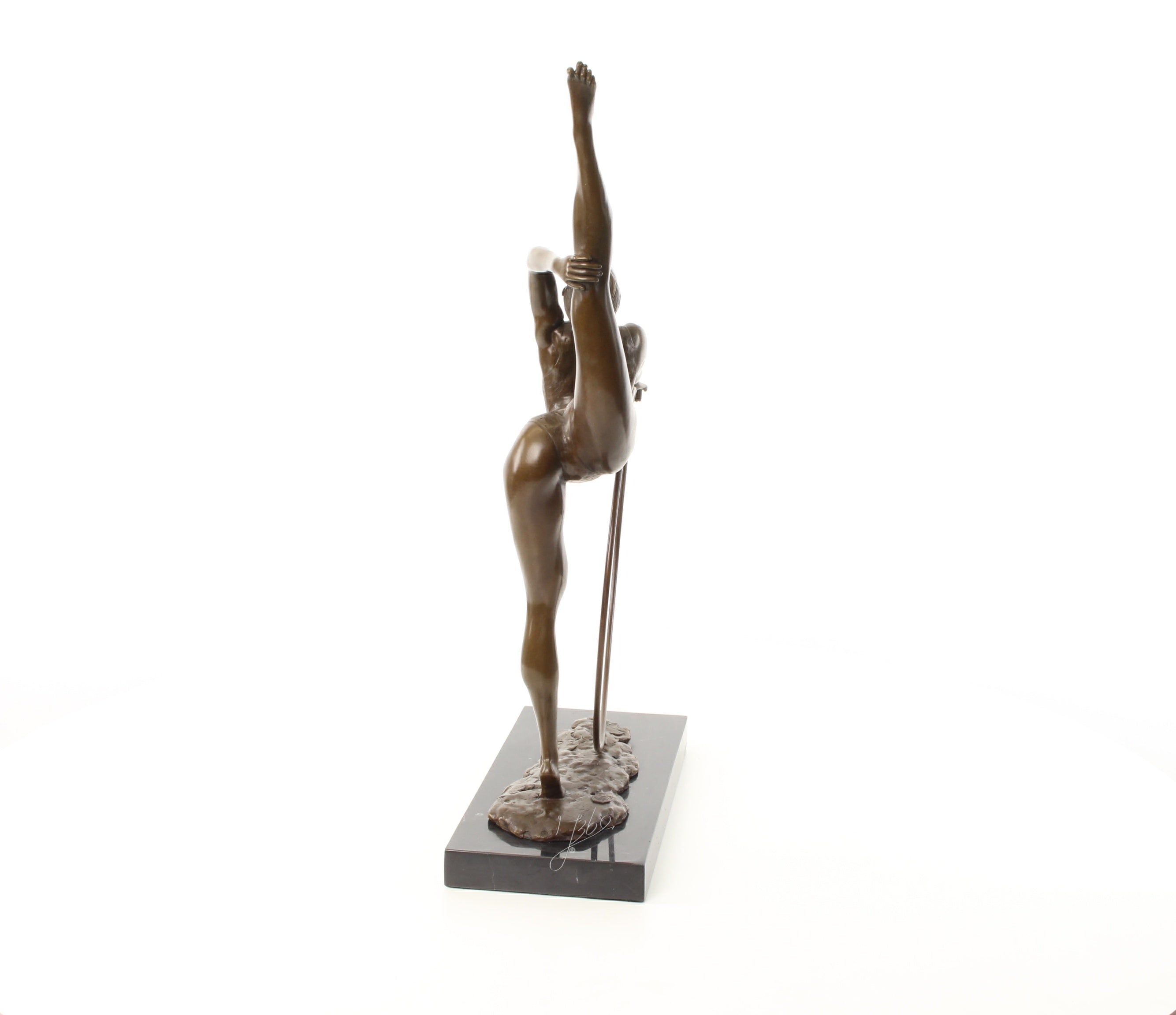 Bronzen hoepeldanseres sculptuur