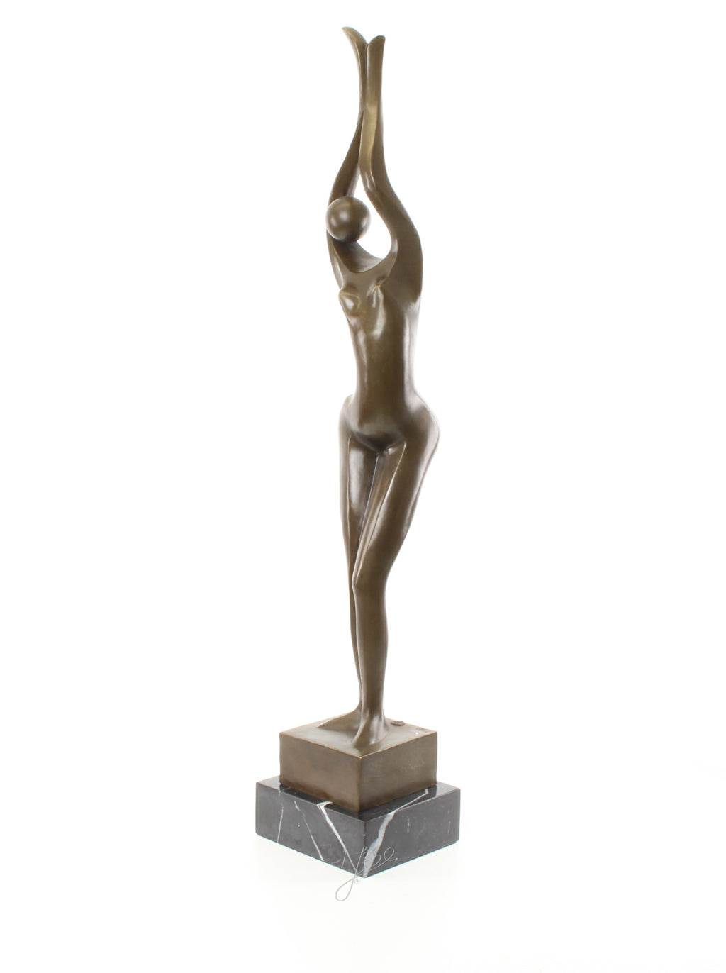 Bronzen naakt vrouwenfiguur – modern sculptuur