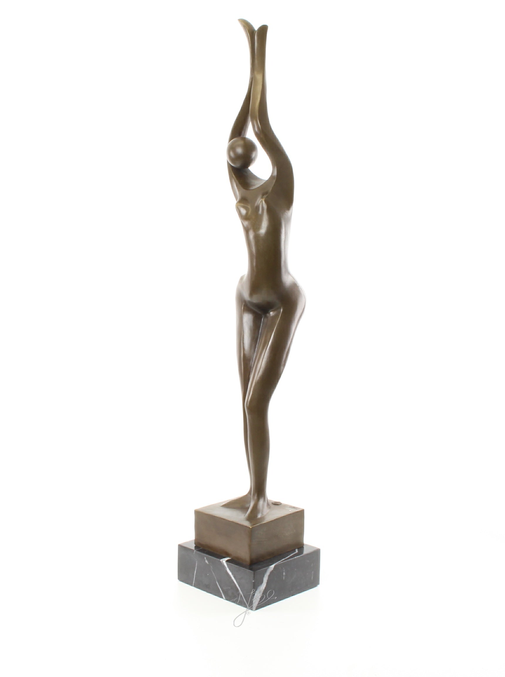 Bronzen naakt vrouwenfiguur – modern sculptuur