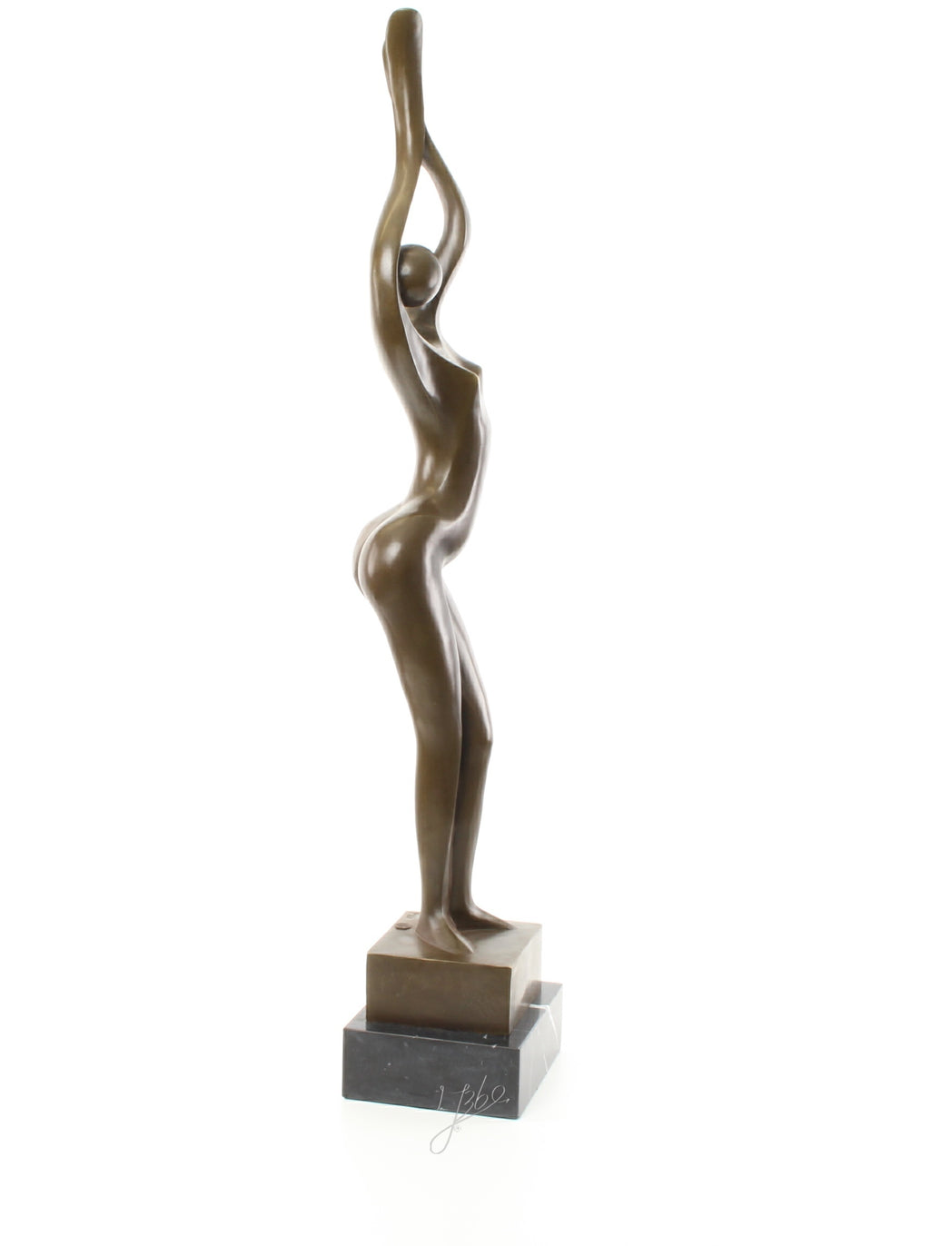 Bronzen naakt vrouwenfiguur – modern sculptuur