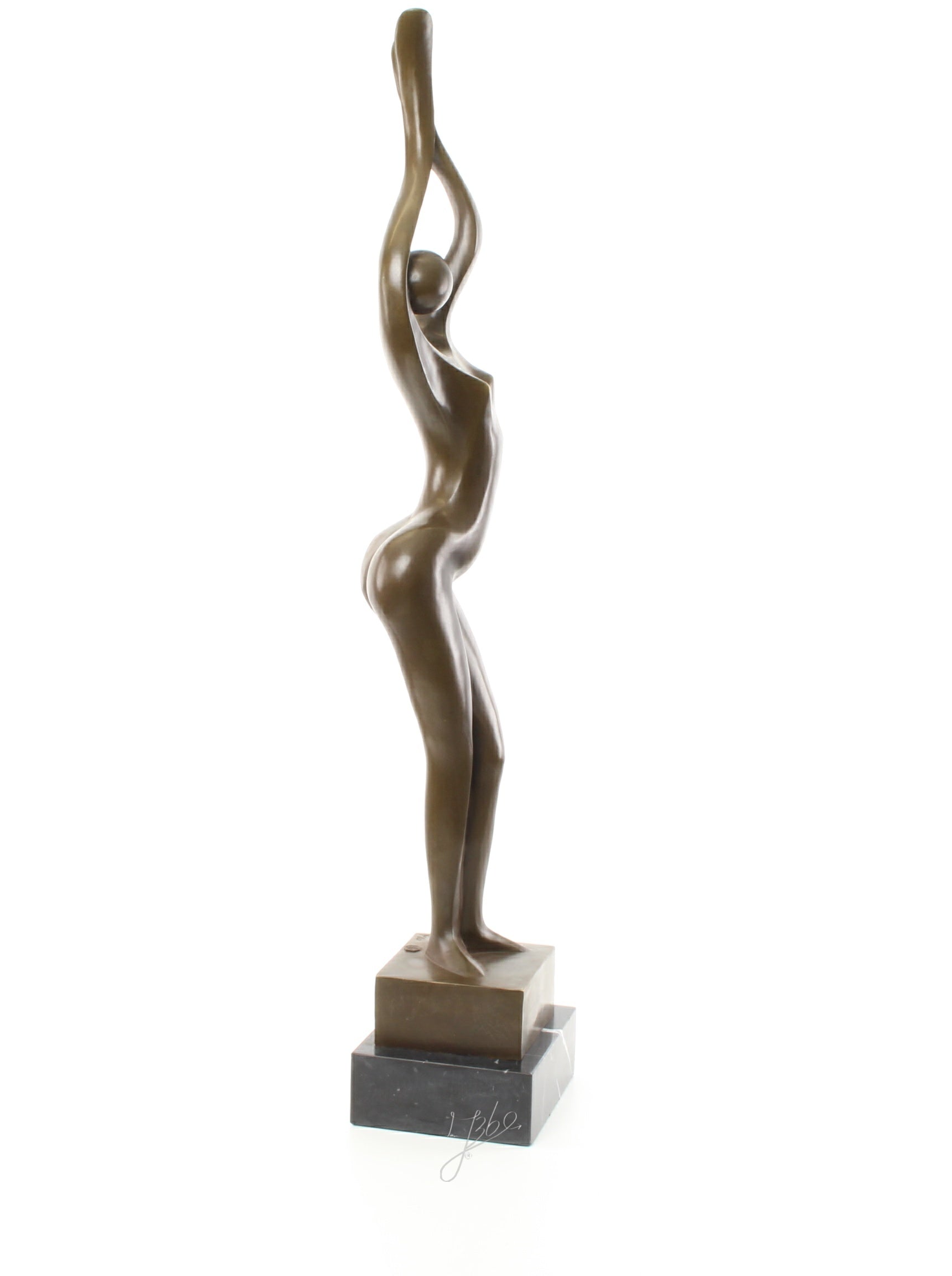 Bronzen naakt vrouwenfiguur – modern sculptuur