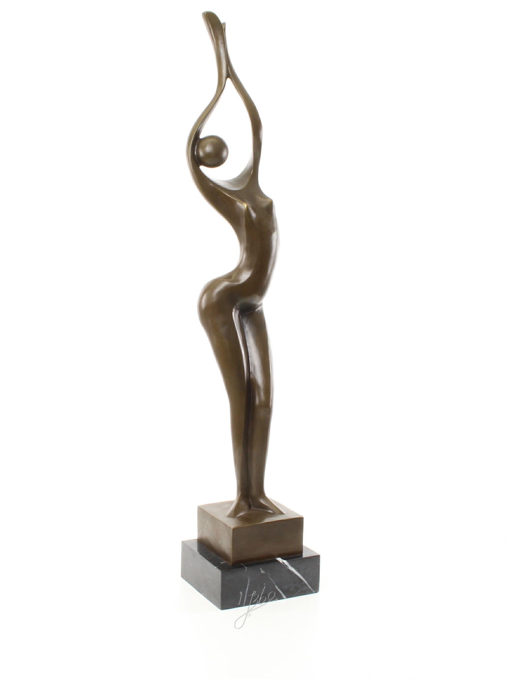 Bronzen naakt vrouwenfiguur – modern sculptuur