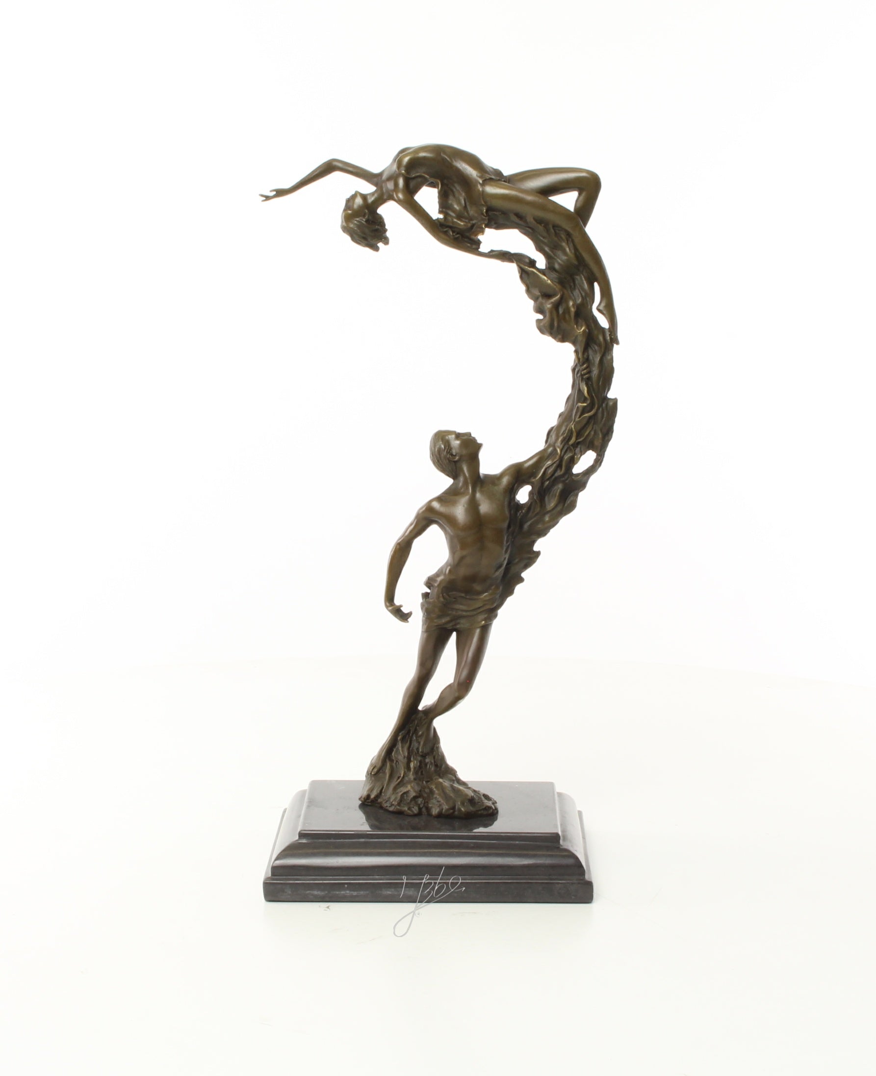 Bronzen sculptuur jong stel – romantisch