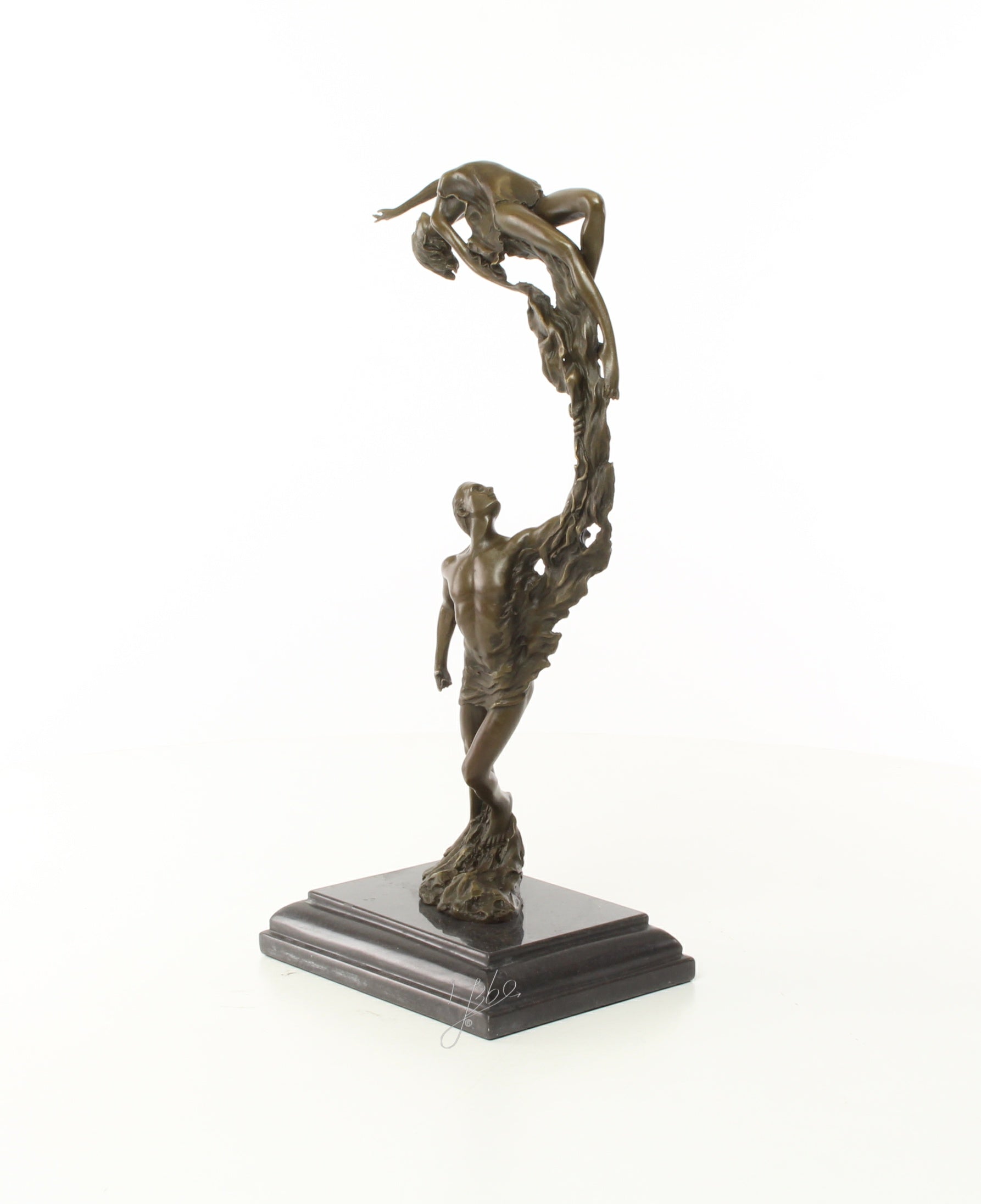 Bronzen sculptuur jong stel – romantisch