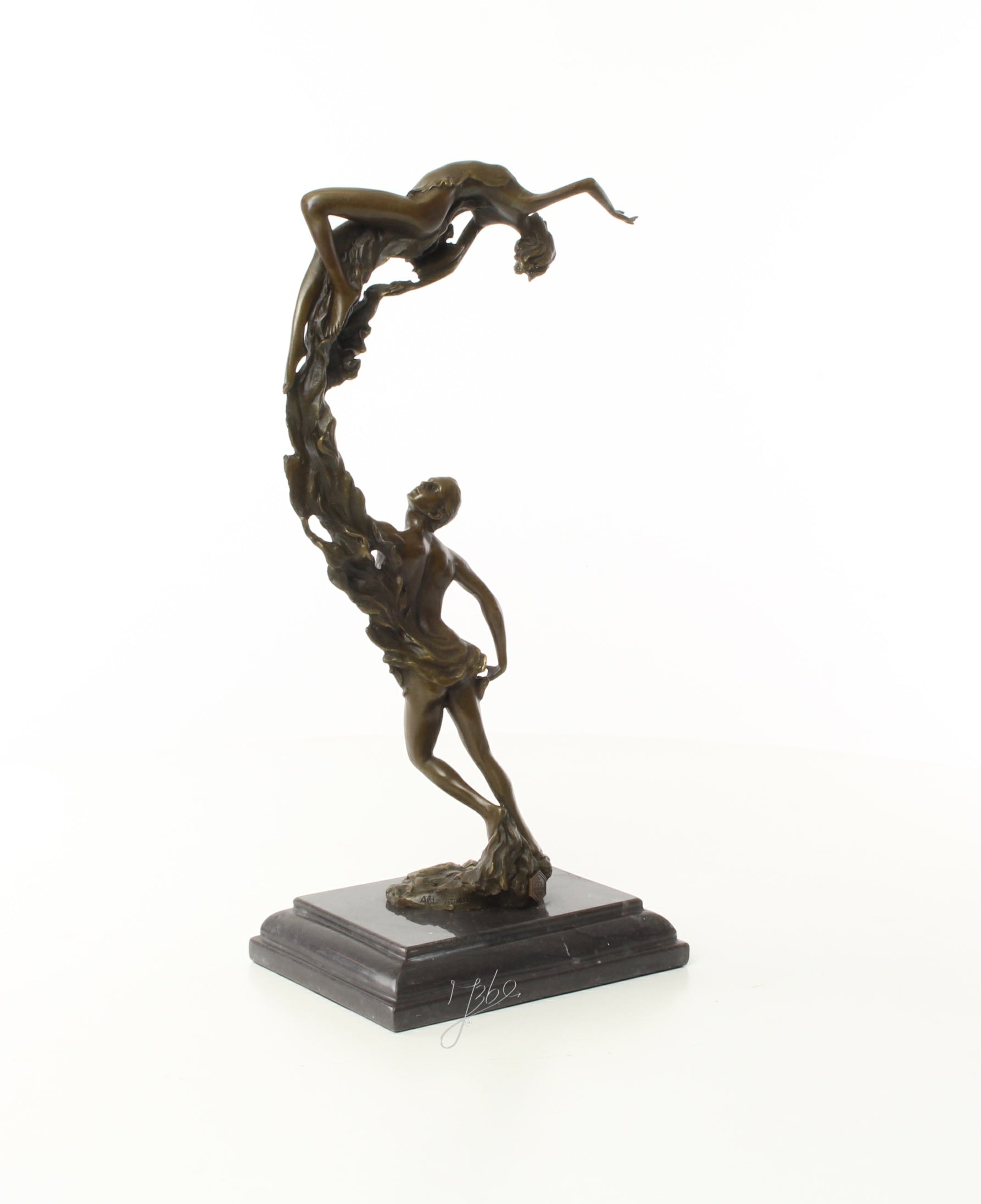 Bronzen sculptuur jong stel – romantisch
