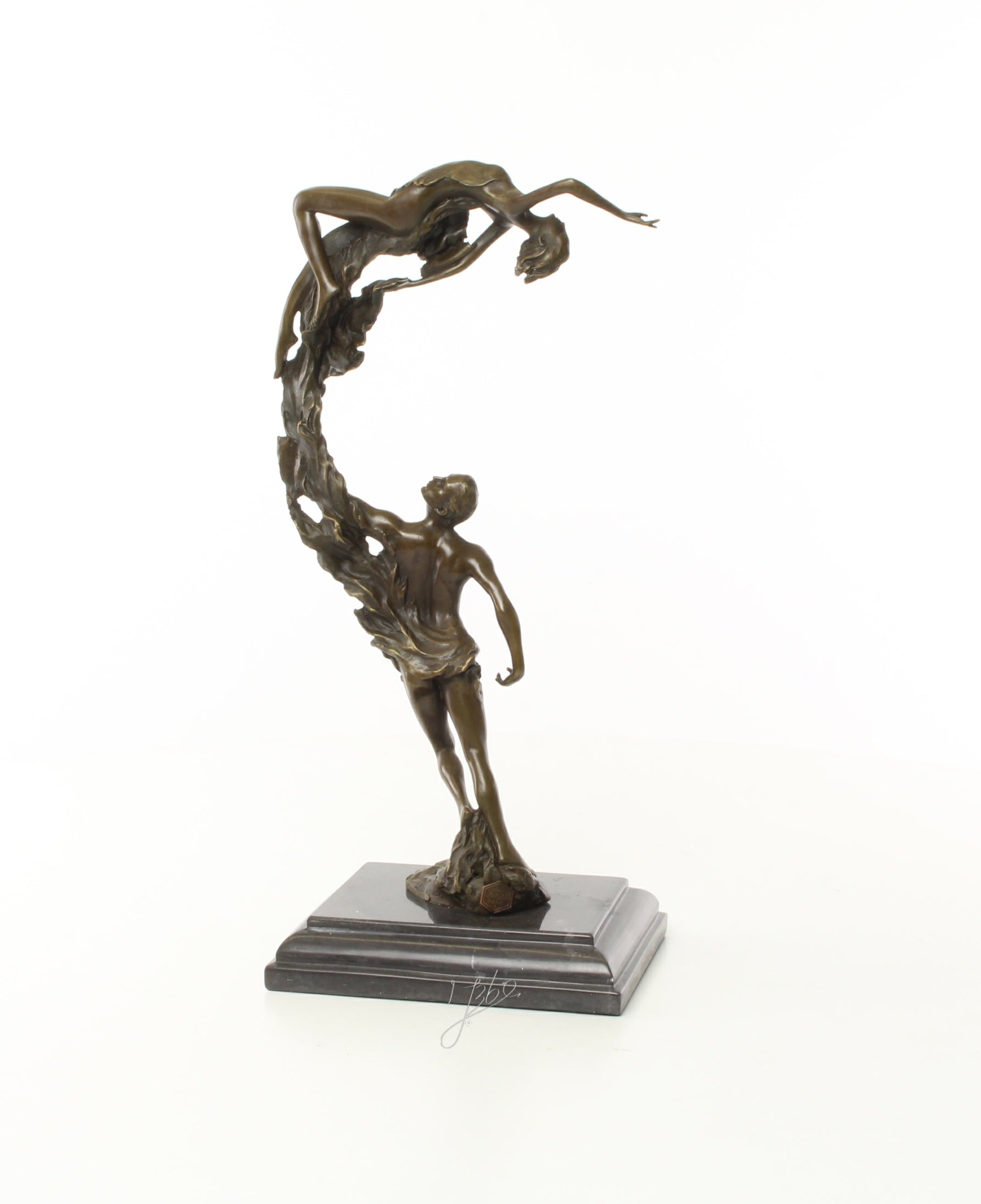 Bronzen sculptuur jong stel – romantisch