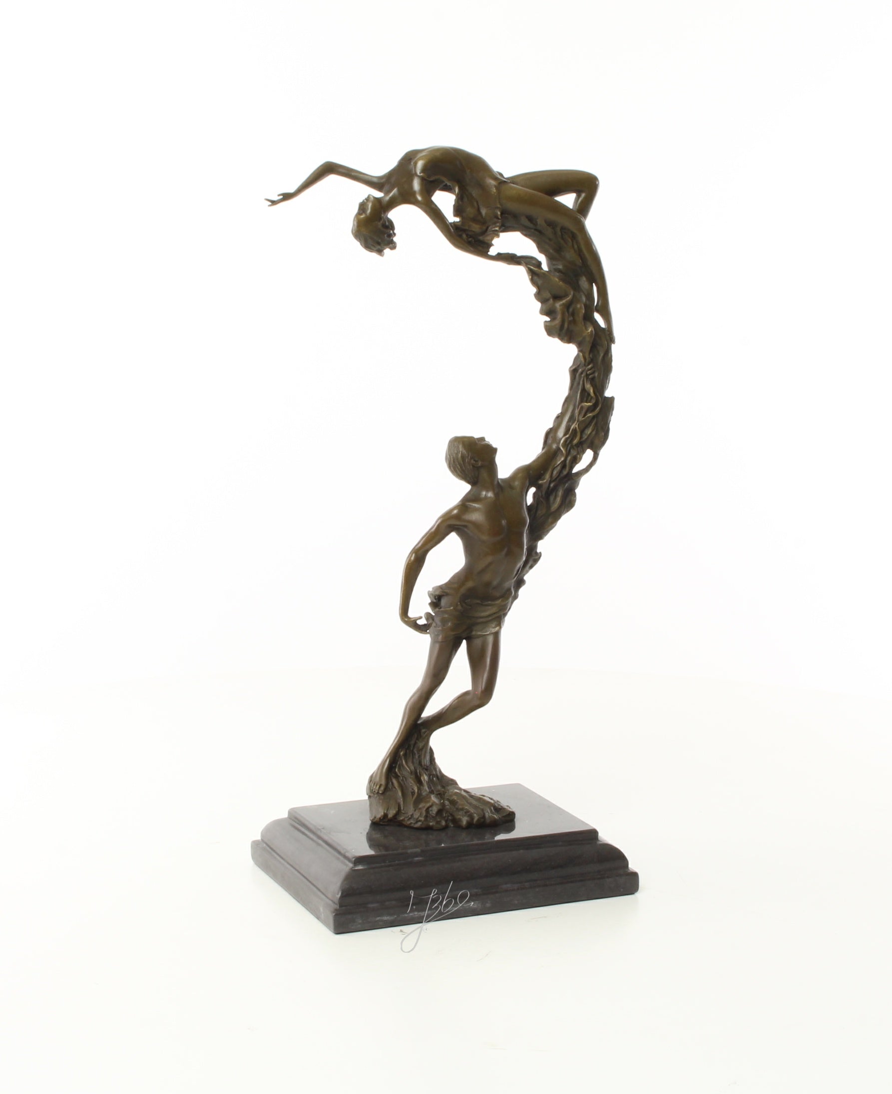 Bronzen sculptuur jong stel – romantisch
