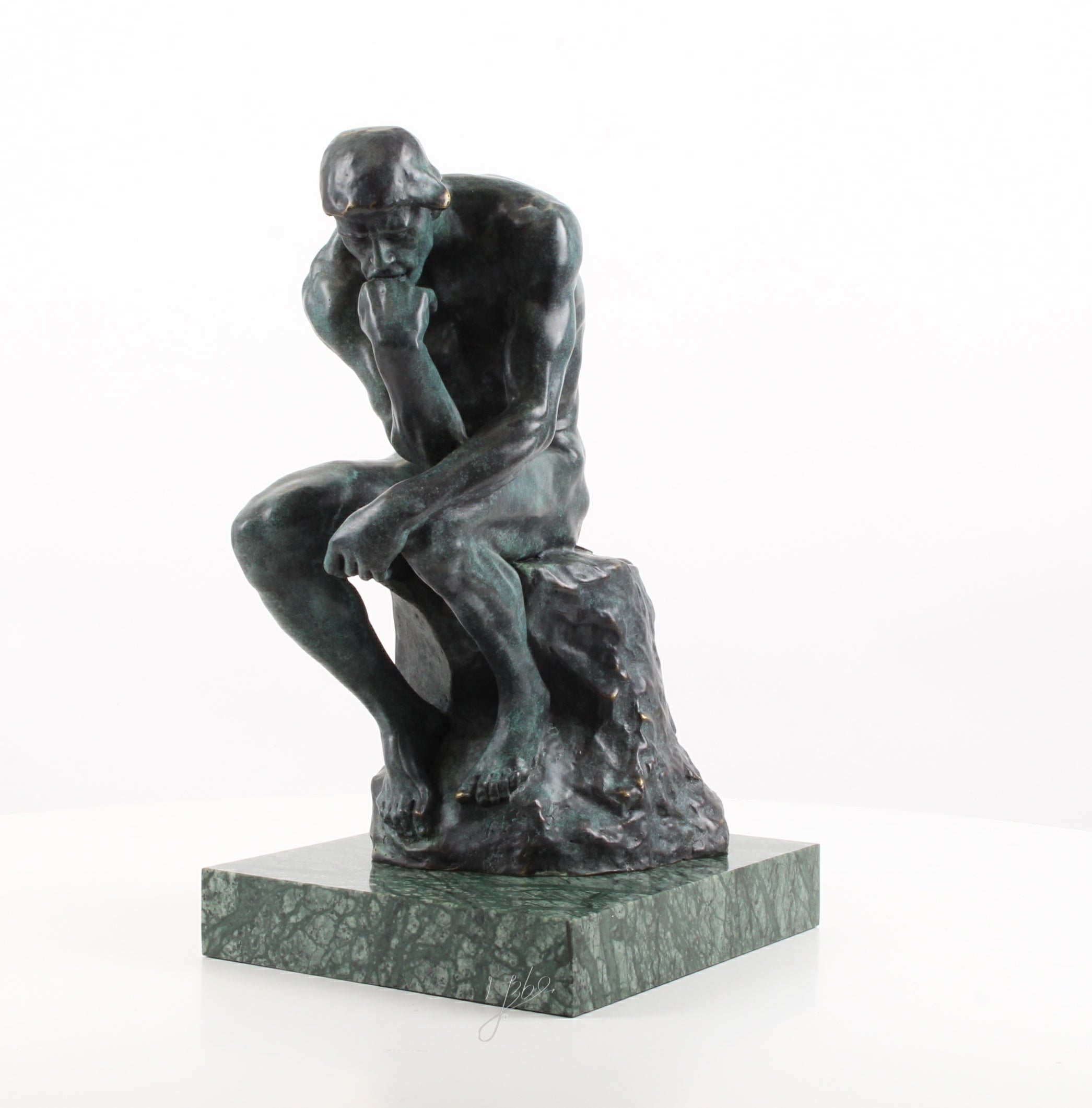 Bronzen De Denker sculptuur