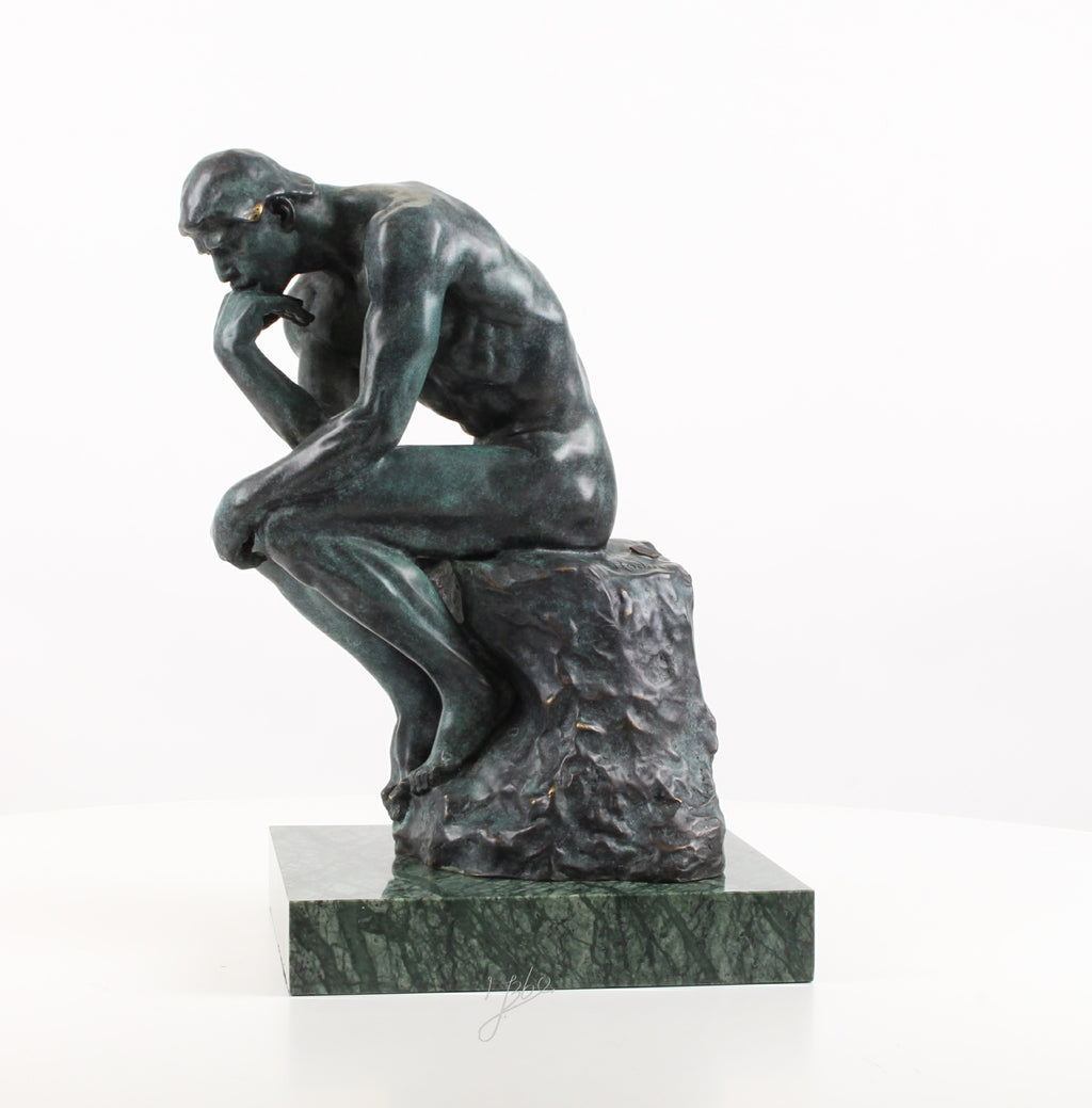 Bronzen De Denker sculptuur