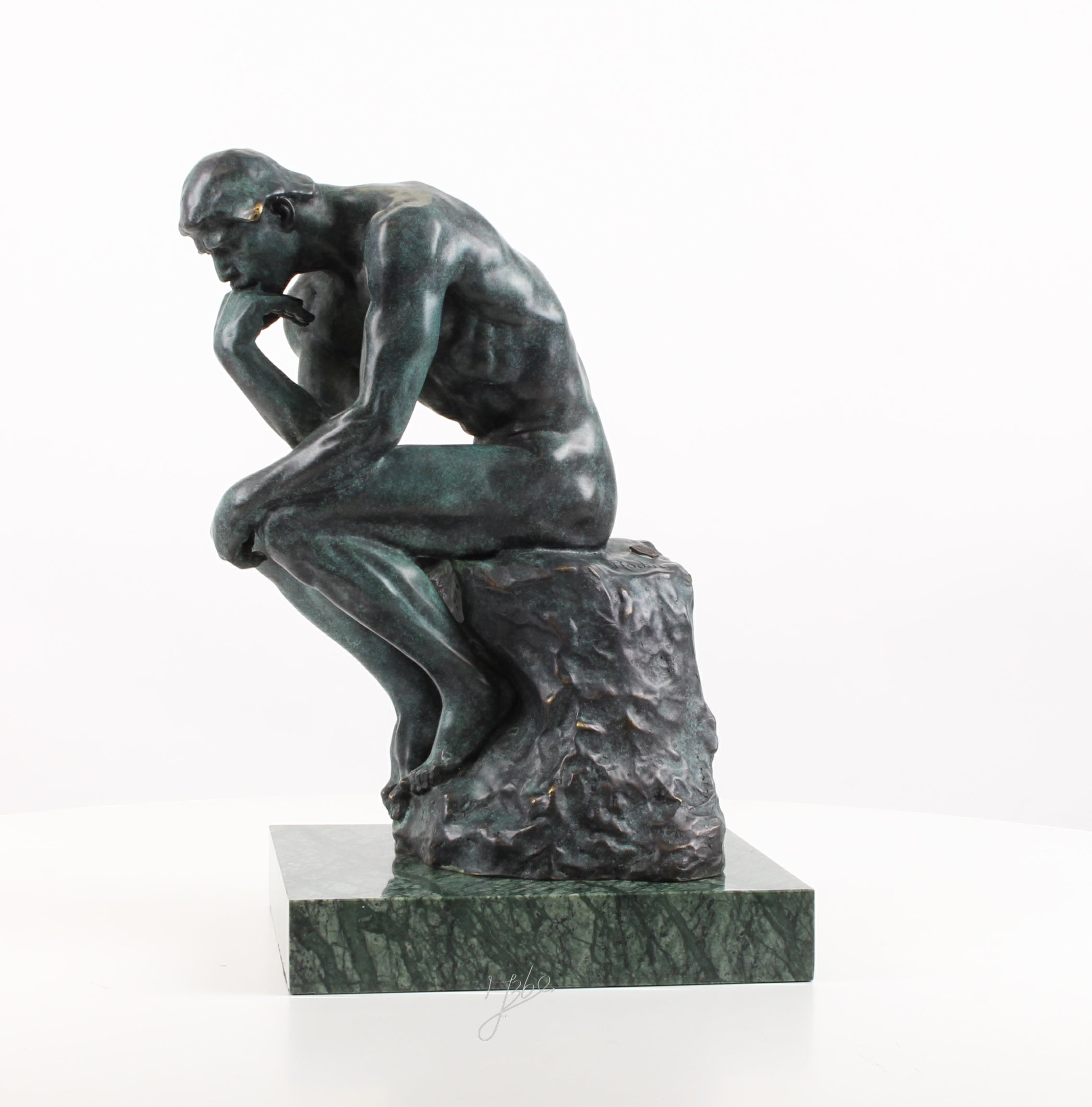 Bronzen De Denker sculptuur