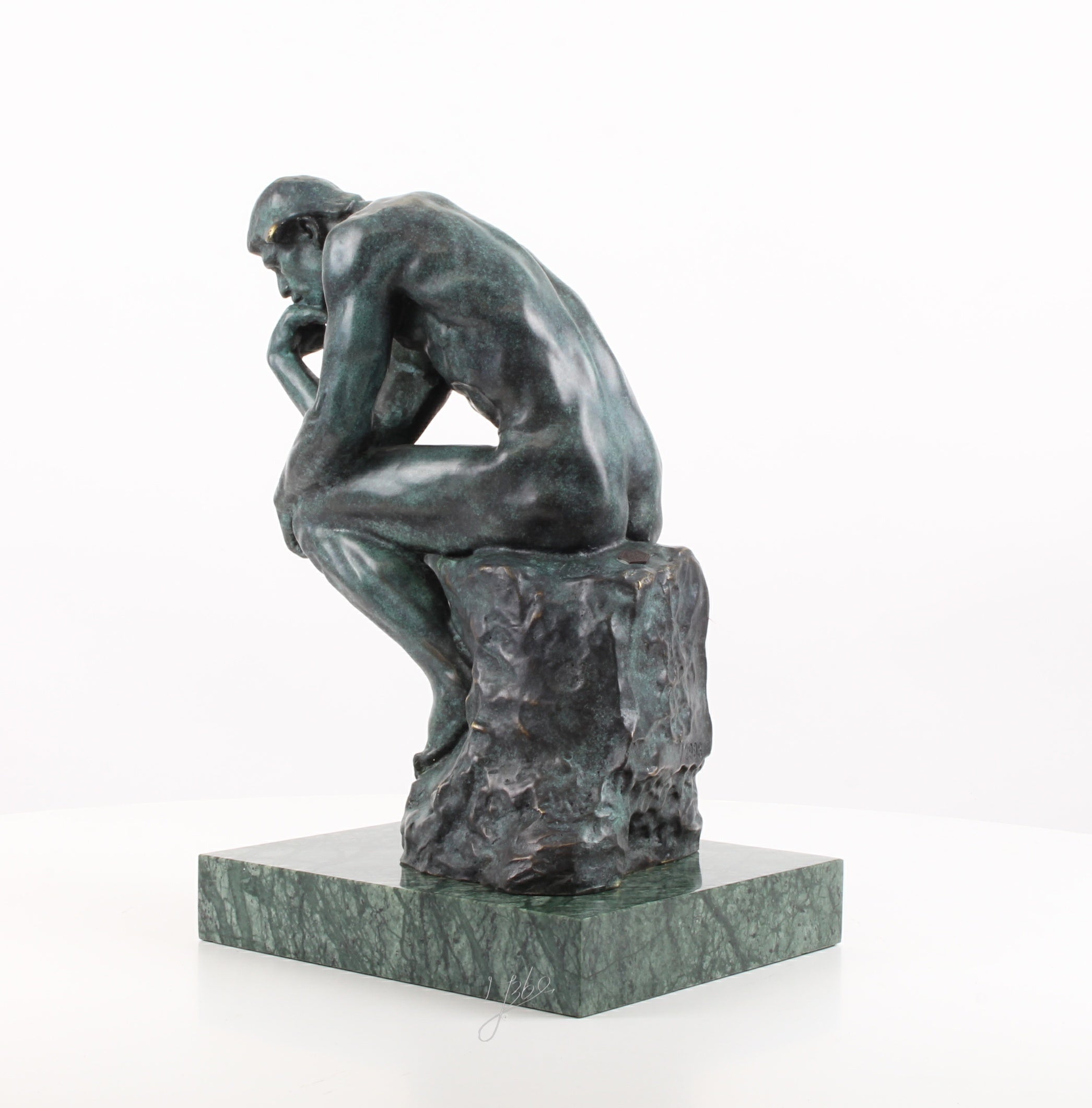Bronzen De Denker sculptuur