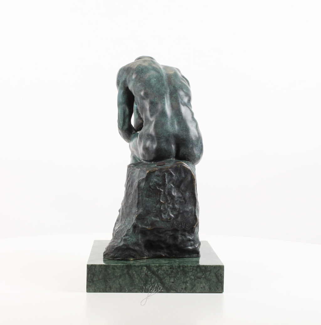 Bronzen De Denker sculptuur