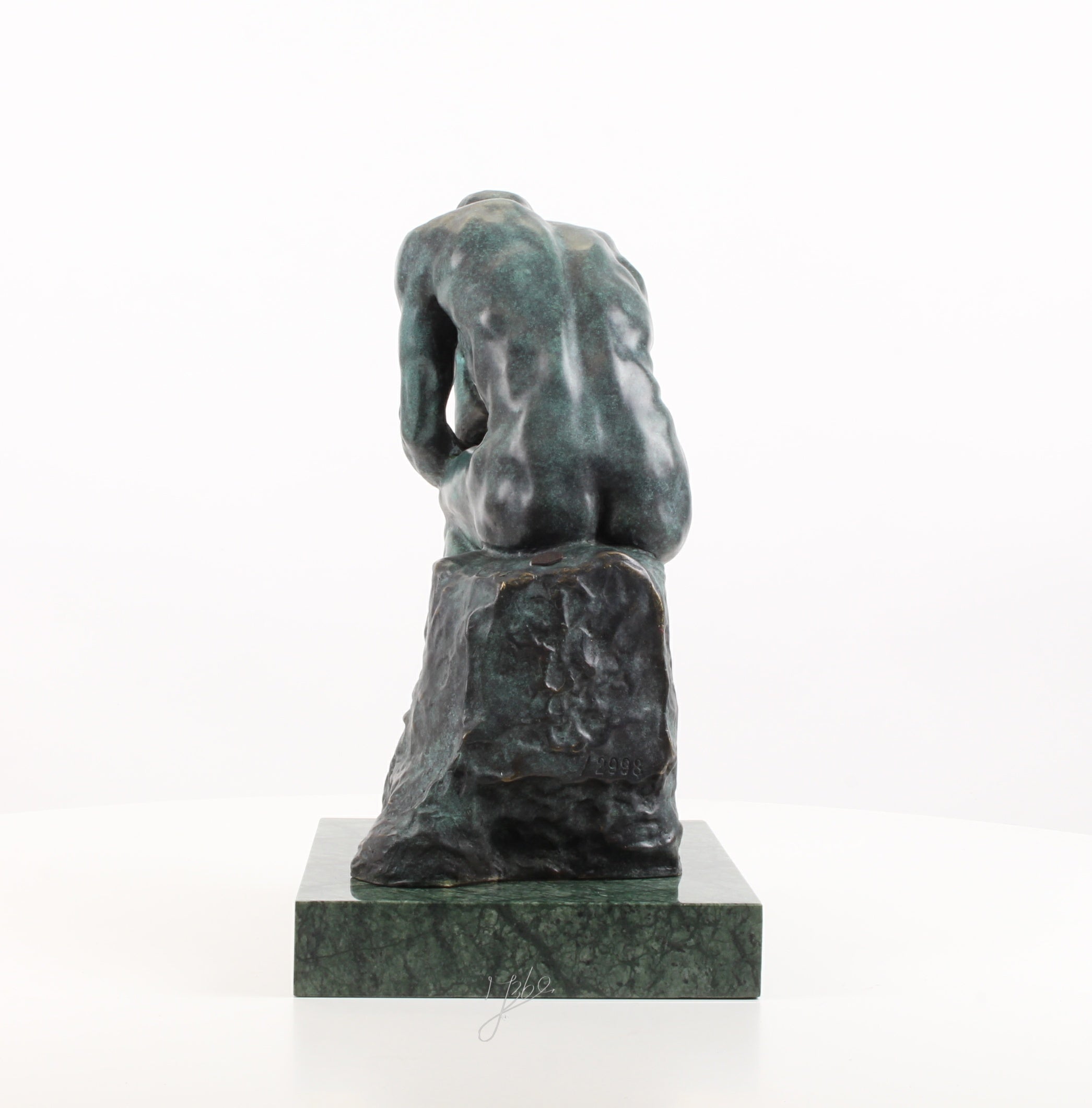Bronzen De Denker sculptuur