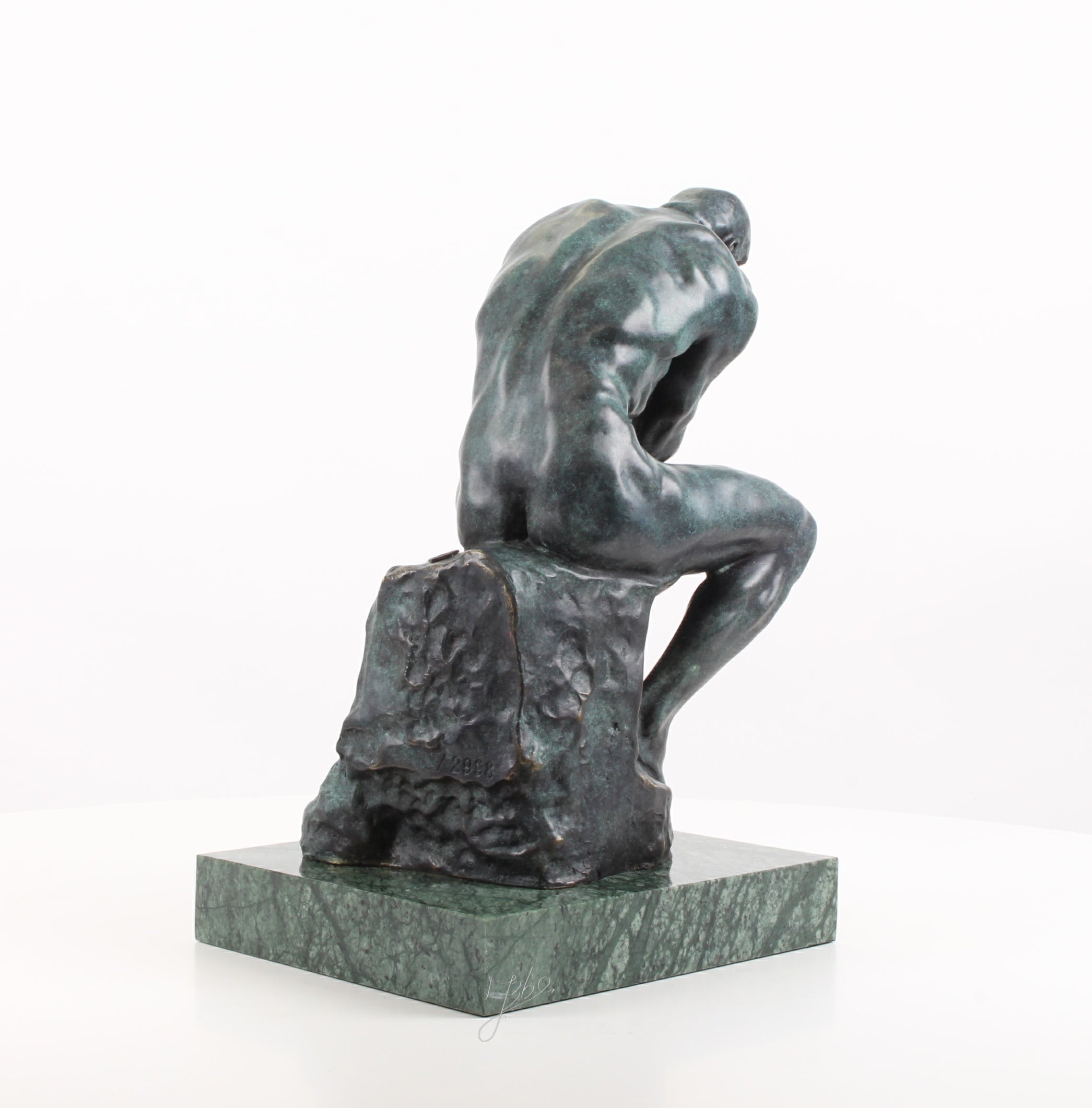 Bronzen De Denker sculptuur
