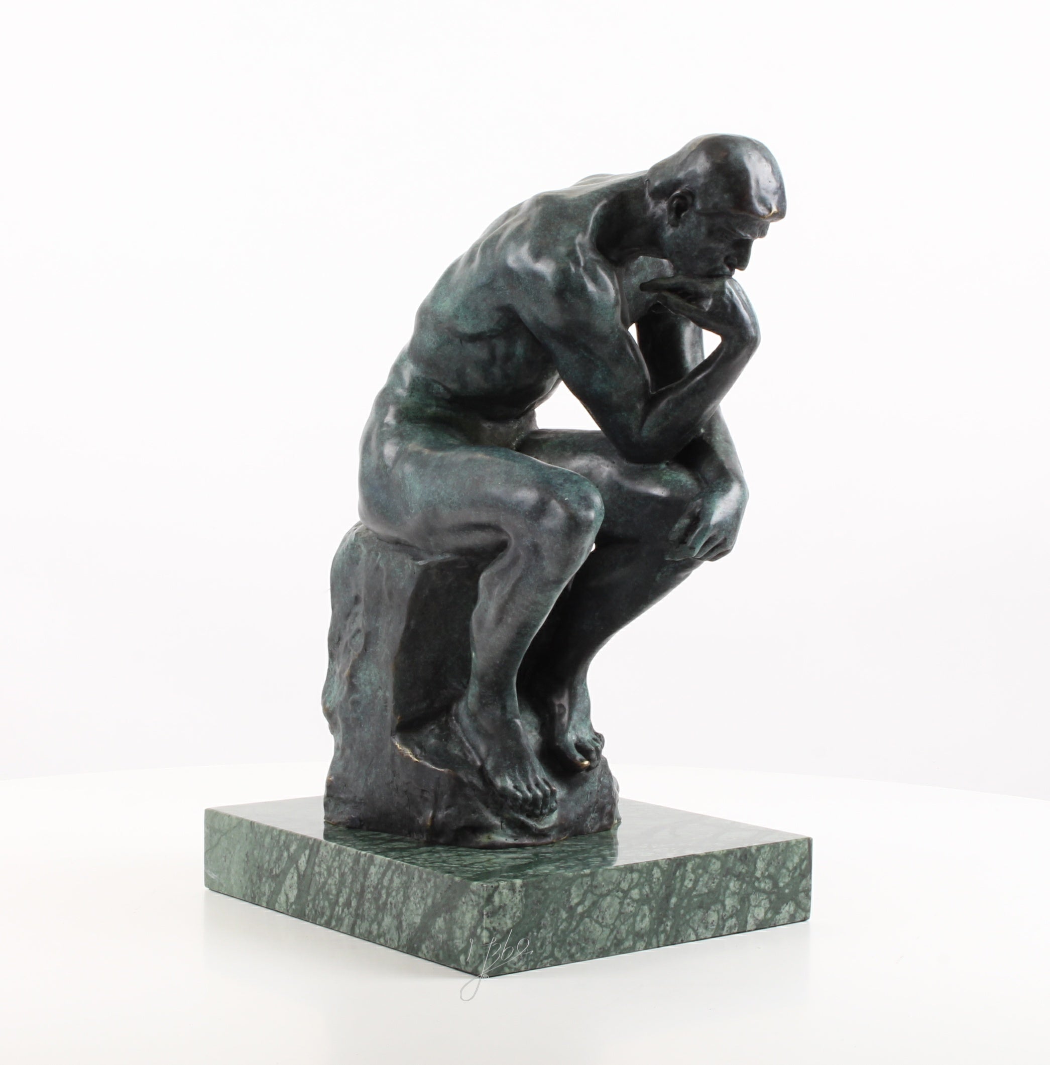 Bronzen De Denker sculptuur