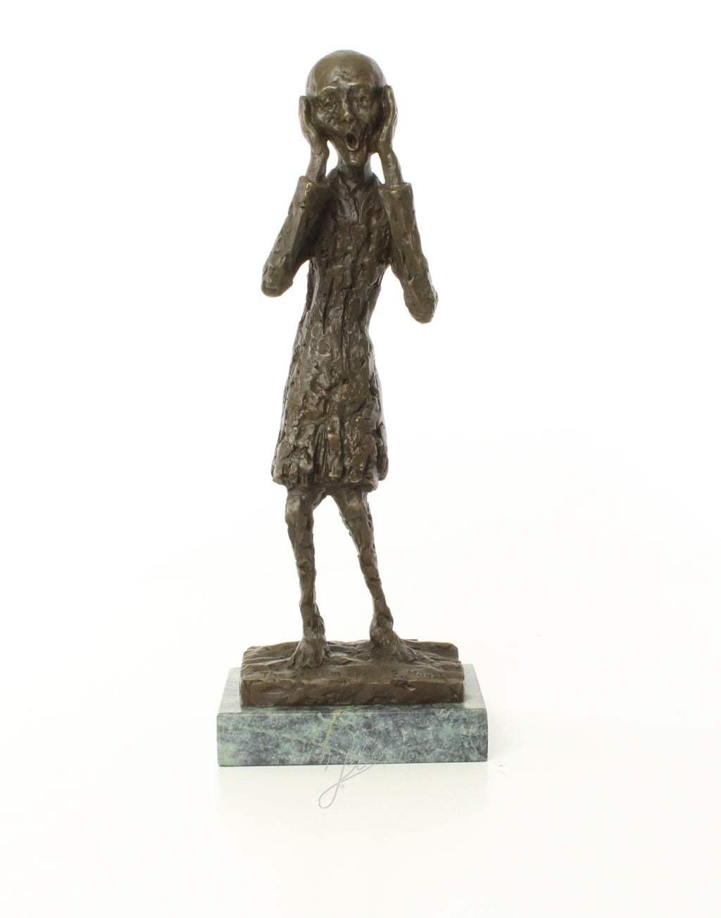 De Schreeuw – Brons sculptuur op sokkel 38,2 cm
