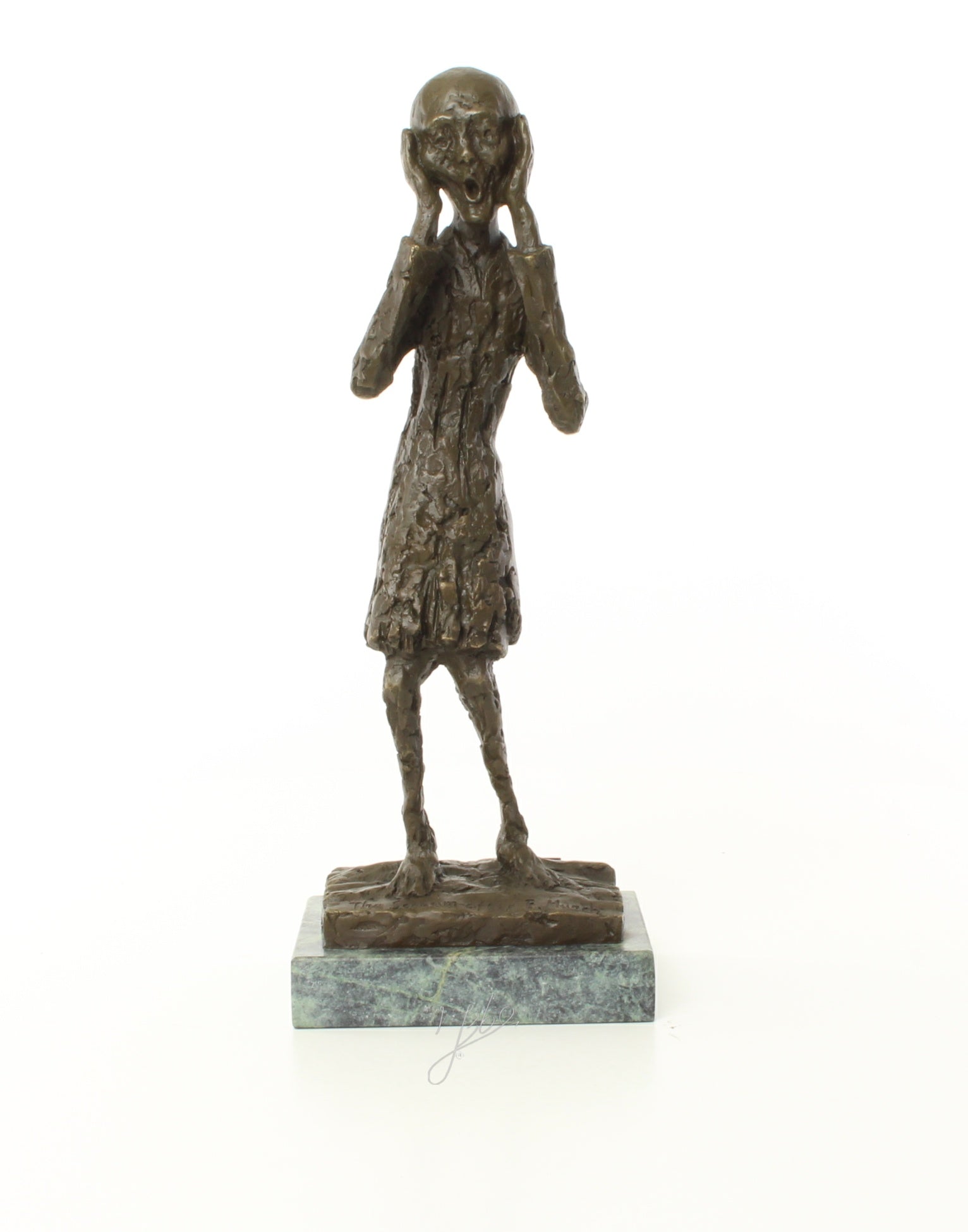 De Schreeuw – Brons sculptuur op sokkel 38,2 cm