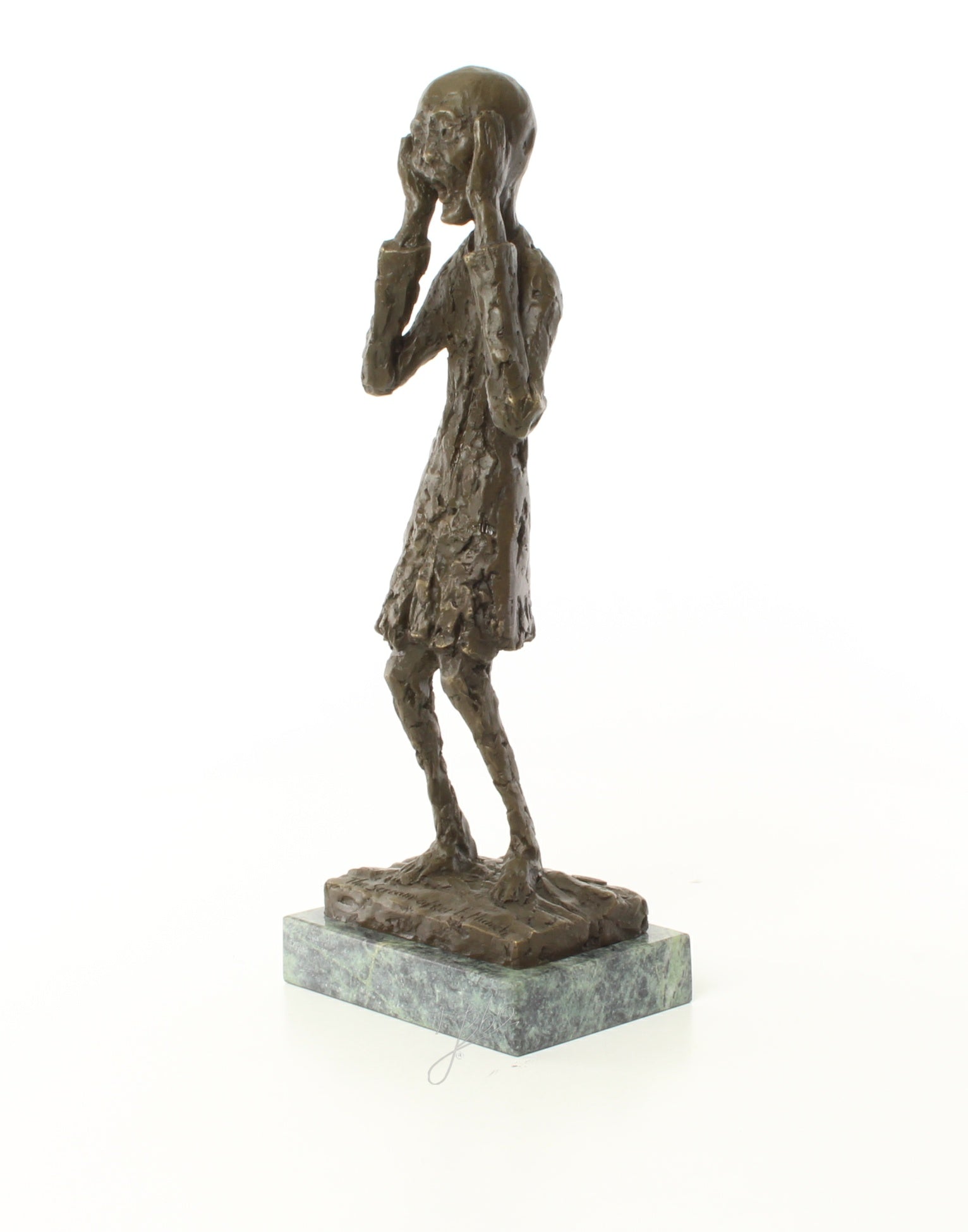 De Schreeuw – Brons sculptuur op sokkel 38,2 cm
