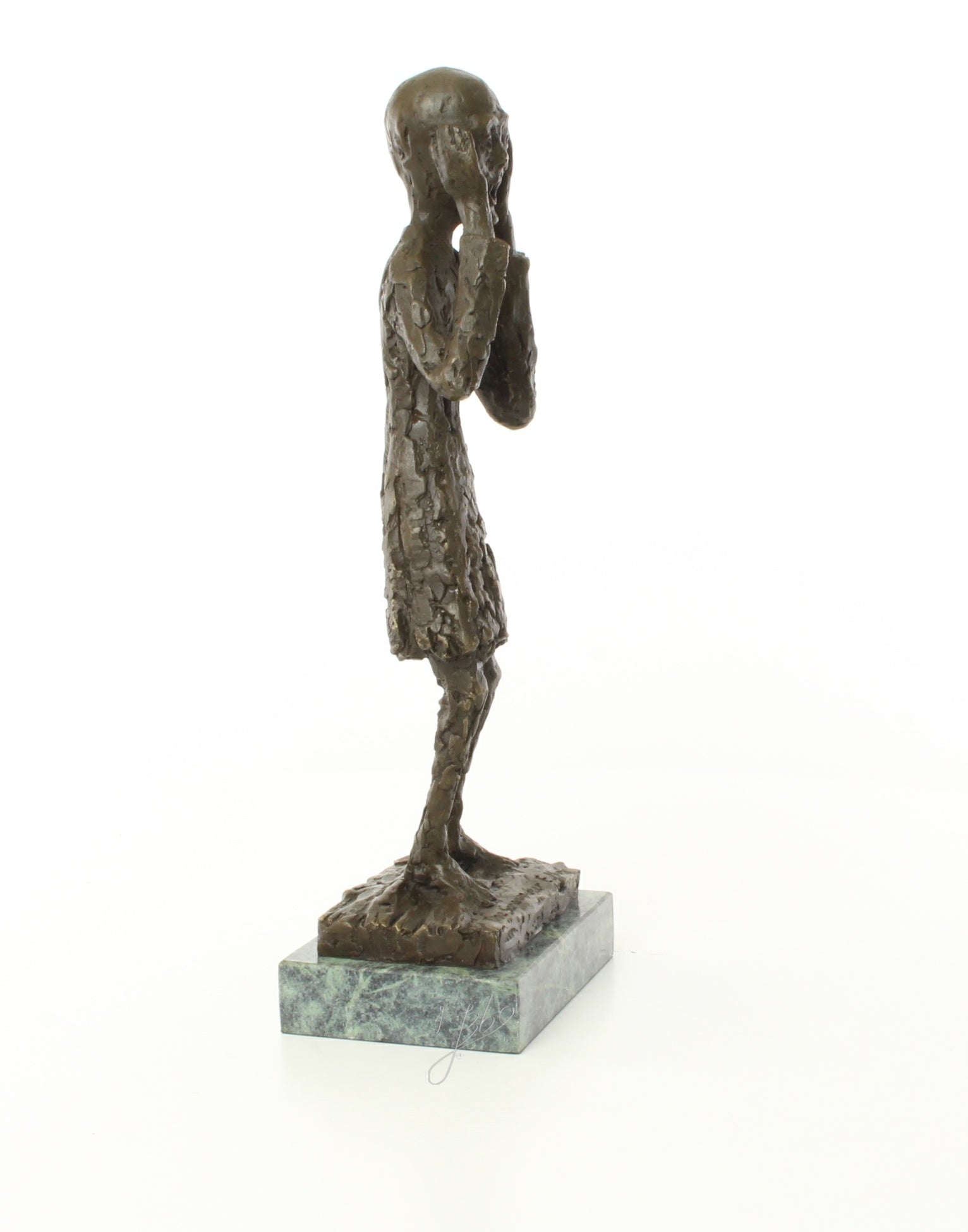 De Schreeuw – Brons sculptuur op sokkel 38,2 cm