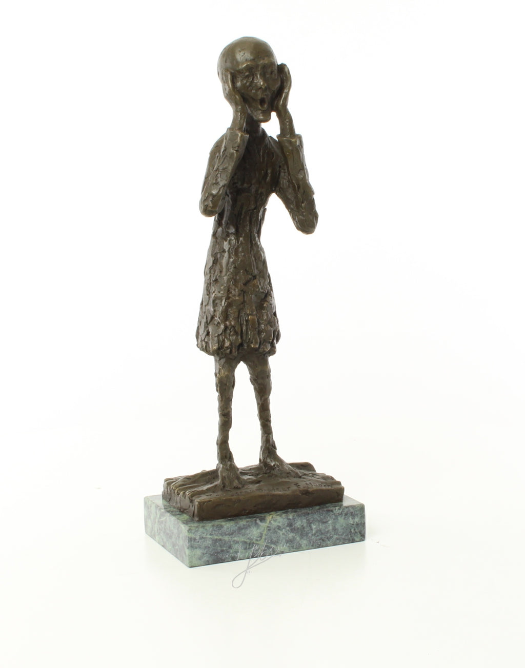 De Schreeuw – Brons sculptuur op sokkel 38,2 cm