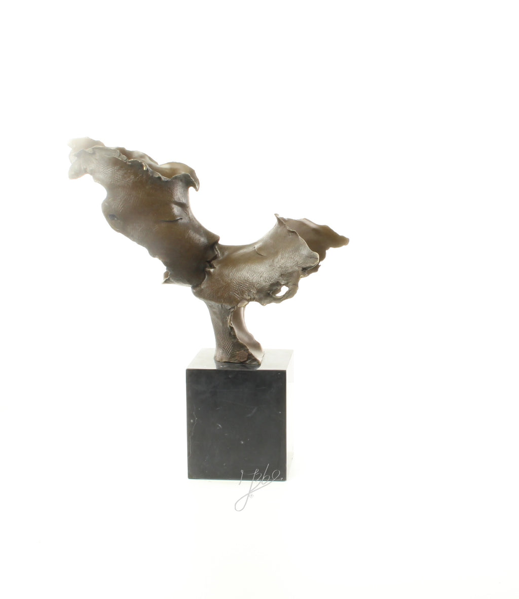 Twee kussende gezichten – Brons sculptuur op sokkel 45,9 cm
