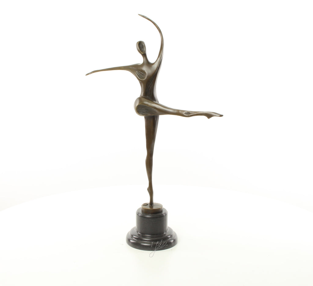 Dansende vrouw – Brons sculptuur op sokkel 56,9 cm