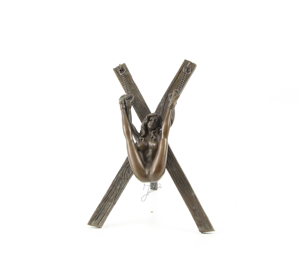 Erotische vrouw – Bronzen sculptuur – 13,7 cm