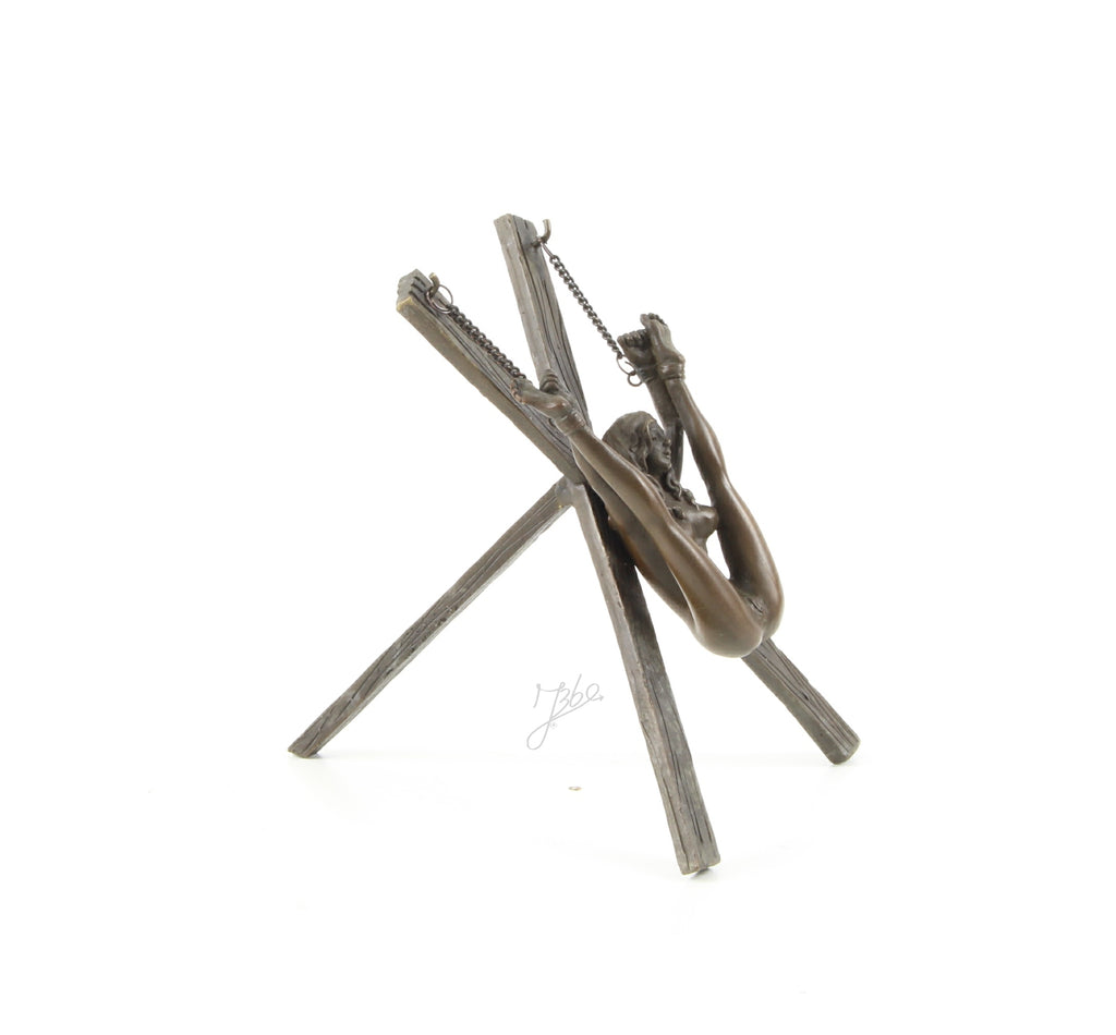 Erotische vrouw – Bronzen sculptuur – 13,7 cm