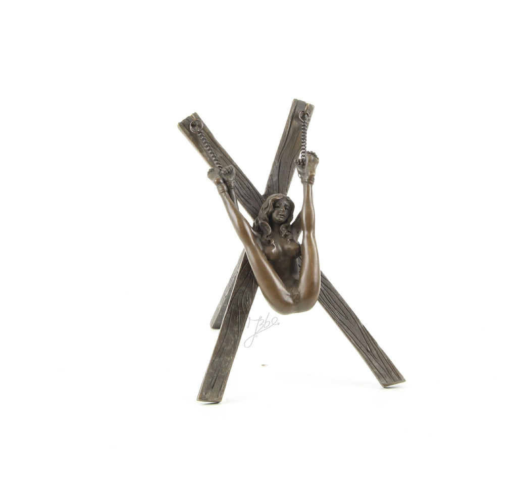 Erotische vrouw – Bronzen sculptuur – 13,7 cm