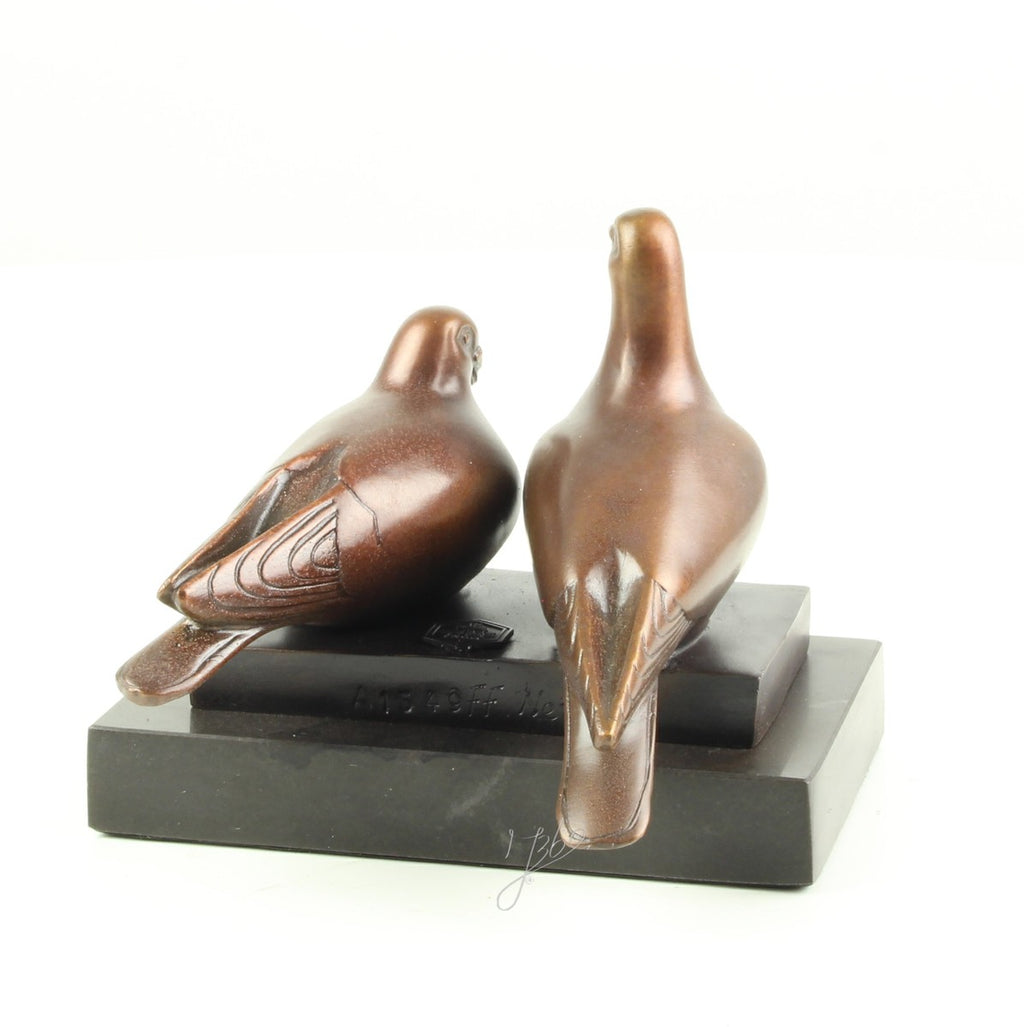 Duivenpaar – Brons sculptuur op marmeren sokkel 10,2 cm