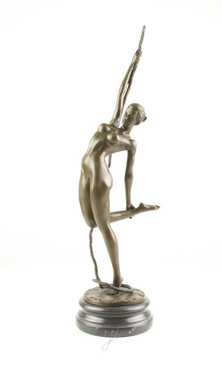 Koorddanseres – Brons sculptuur op sokkel 46,6 cm