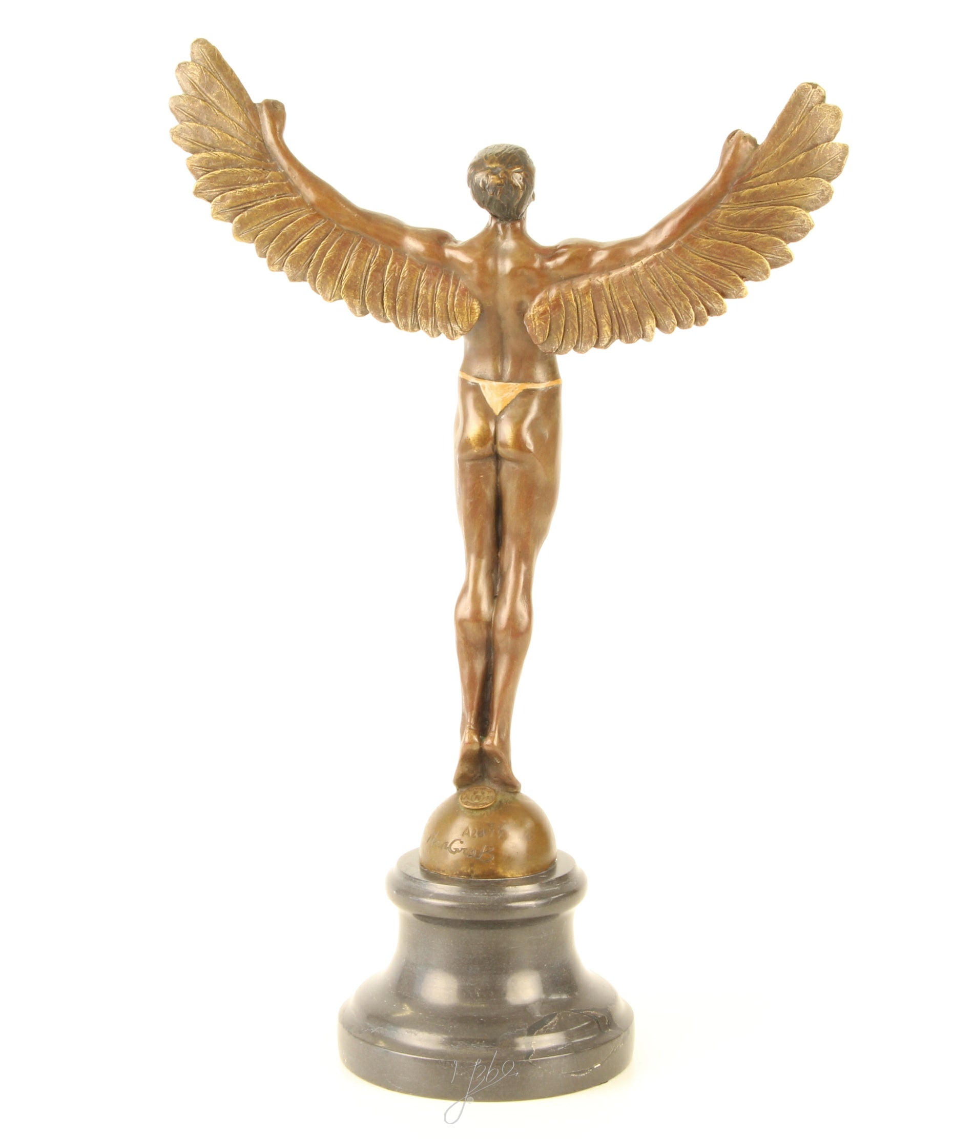 Icarus – Bronze statue on marble – 40.8 cm