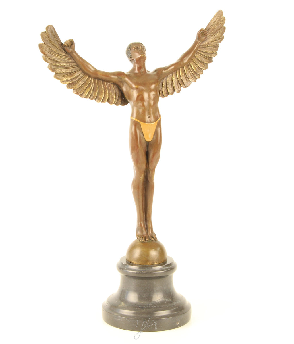 Icarus – Bronze statue on marble – 40.8 cm