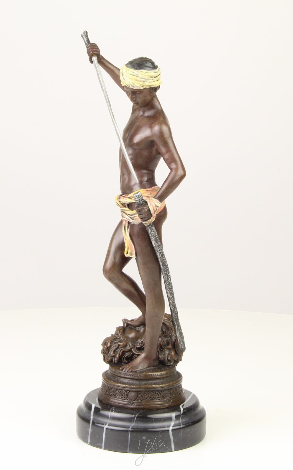 David Over Goliath - Bronze sculpture - 33 cm