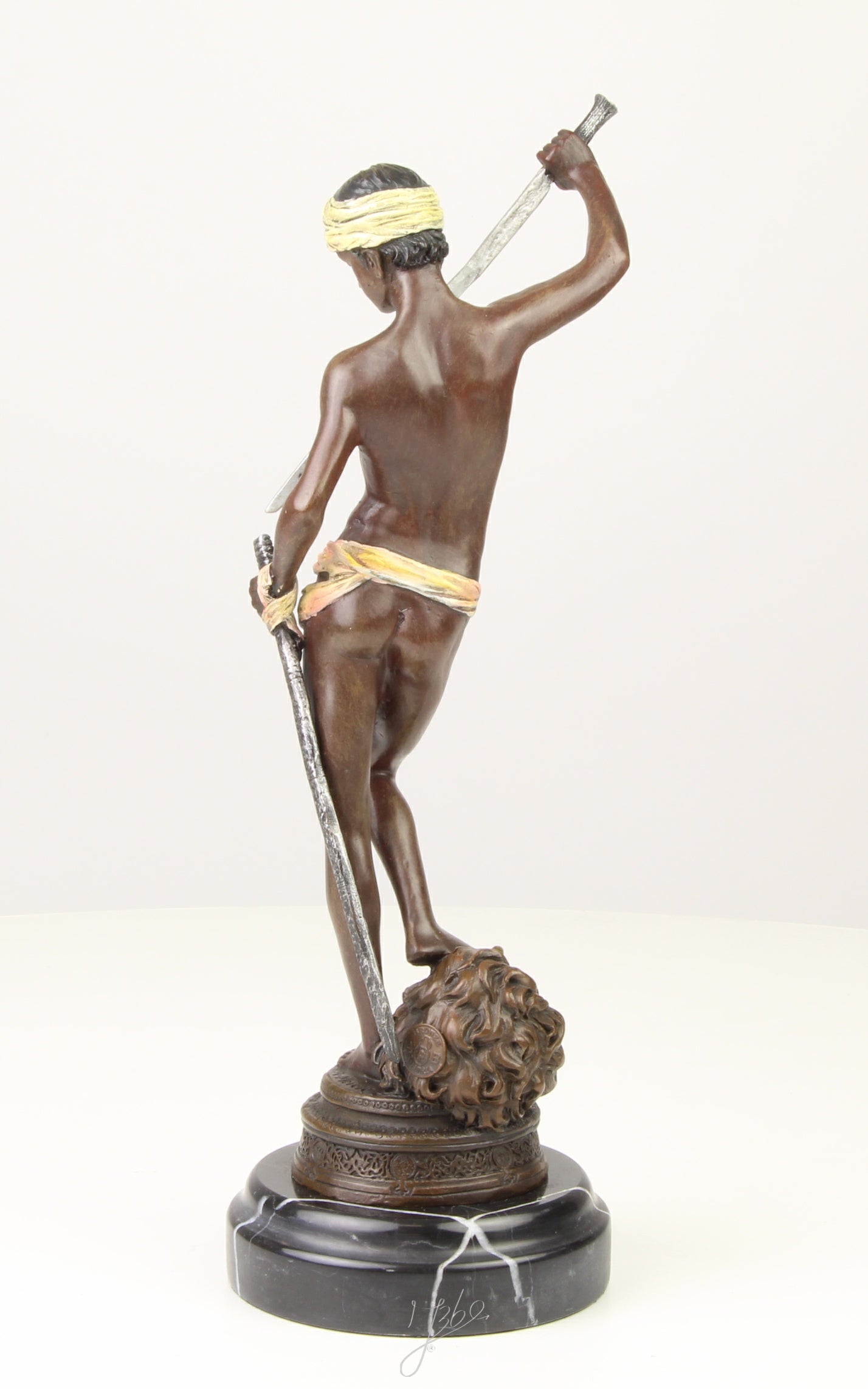 David Over Goliath - Bronzen sculptuur - 33 cm