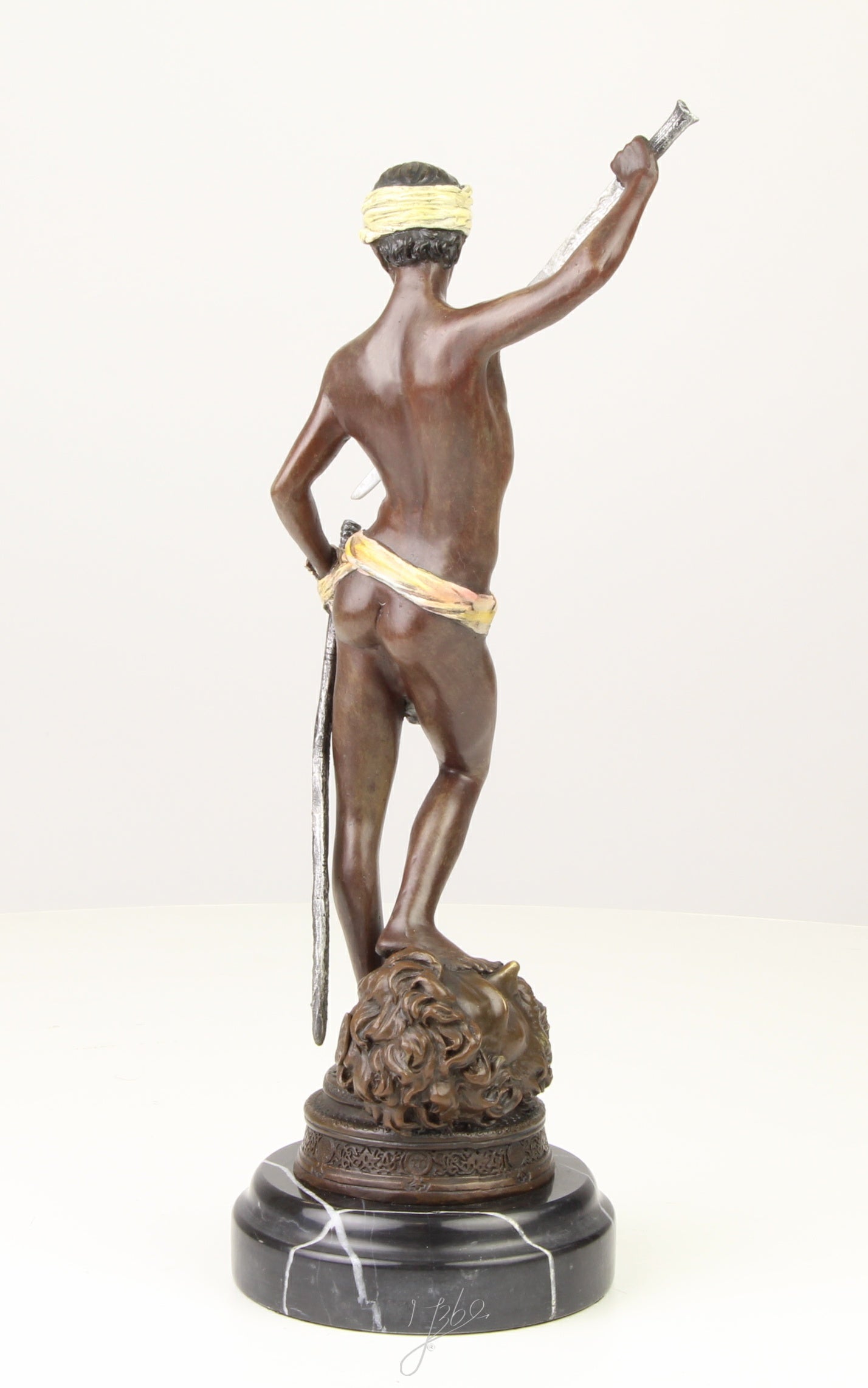 David Over Goliath - Bronze sculpture - 33 cm