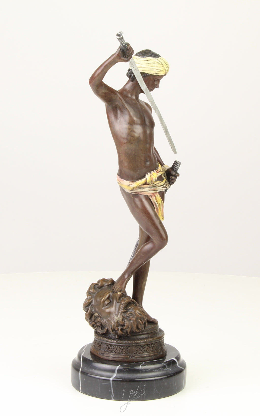 David Over Goliath - Bronze sculpture - 33 cm