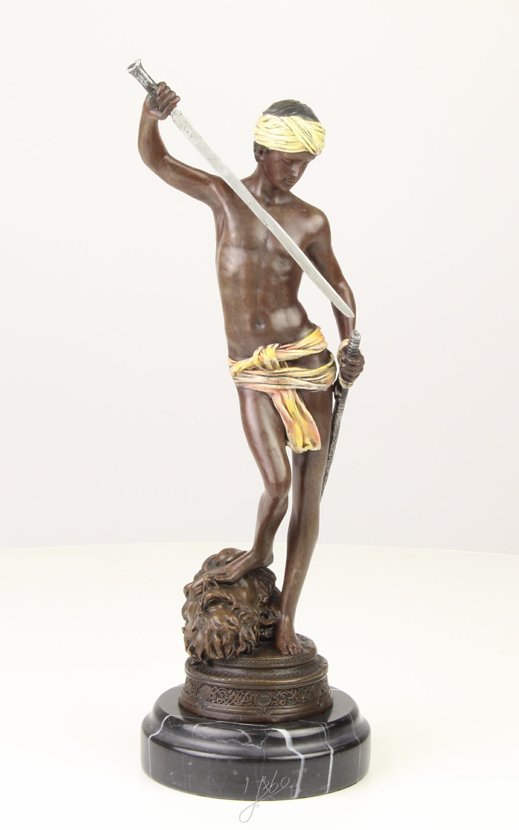 David Over Goliath - Bronze sculpture - 33 cm