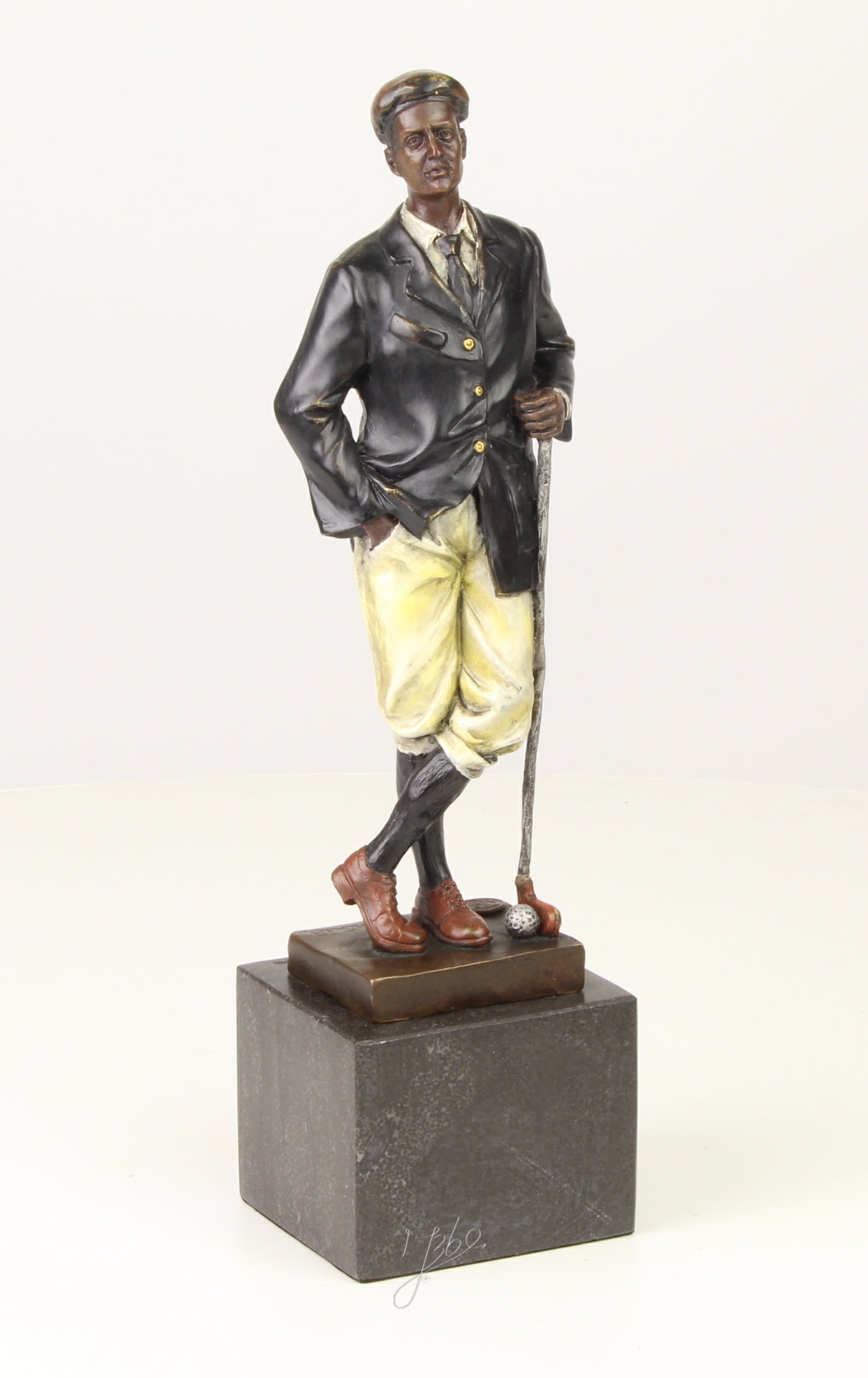 Golfer – Bronzen sculptuur – 32 cm