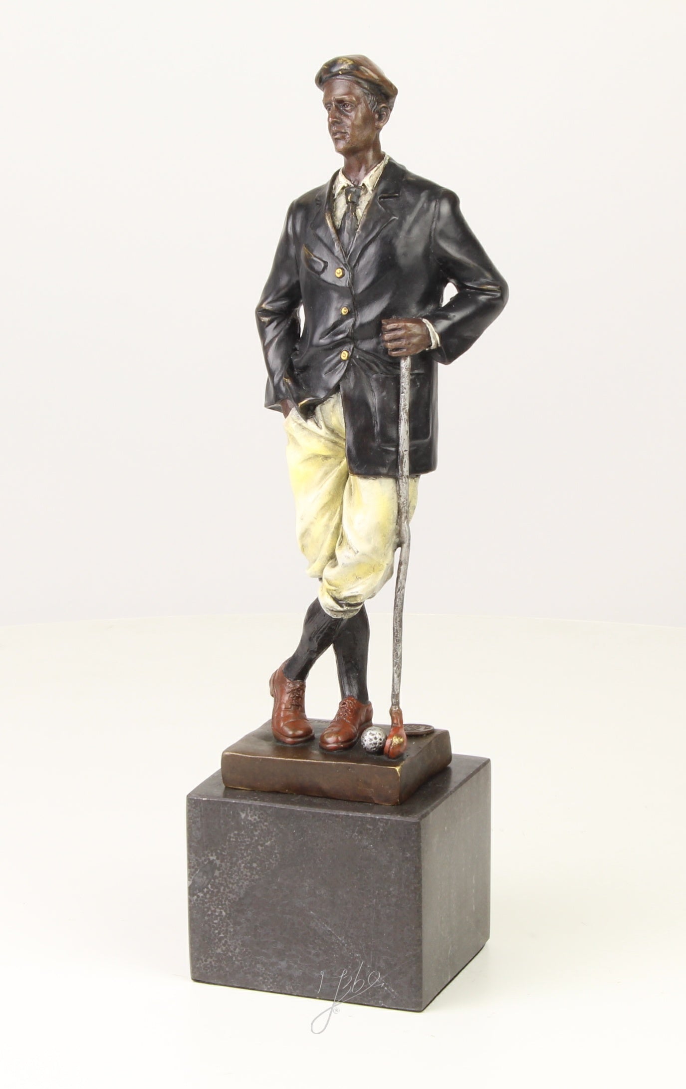 Golfer – Bronzen sculptuur – 32 cm