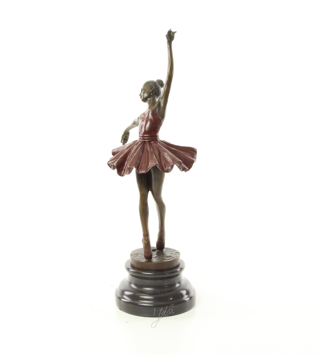 Bronzen ballerina op sokkel