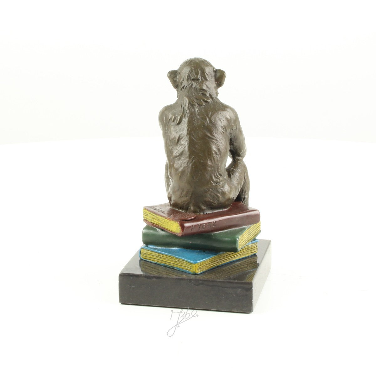 Darwin-aap denkt – Bronzen sculptuur – 14,3 cm