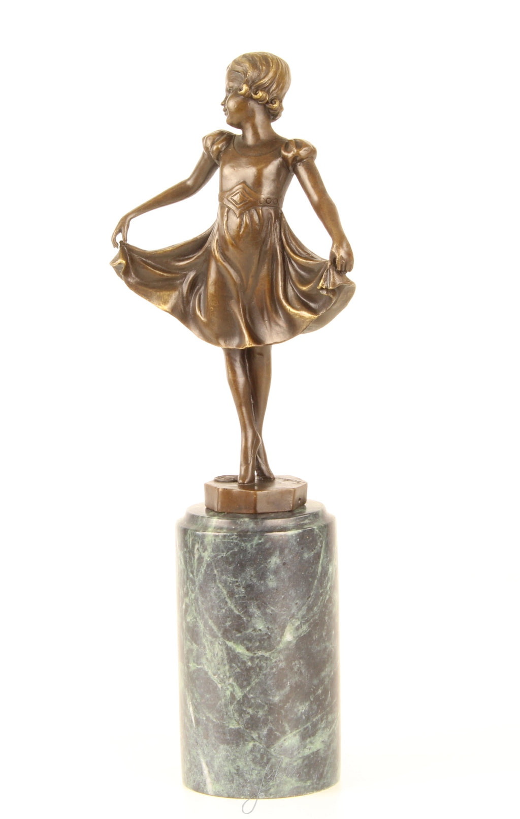 Lieselotte – Bronzen beeld, marmer – 31,4 cm