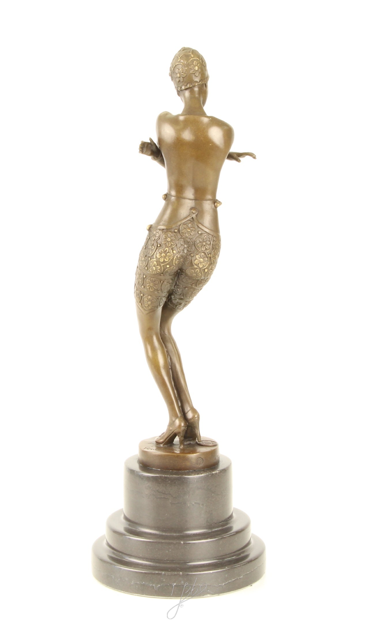 Danseres – Bronzen beeld, marmer – 37,6 cm