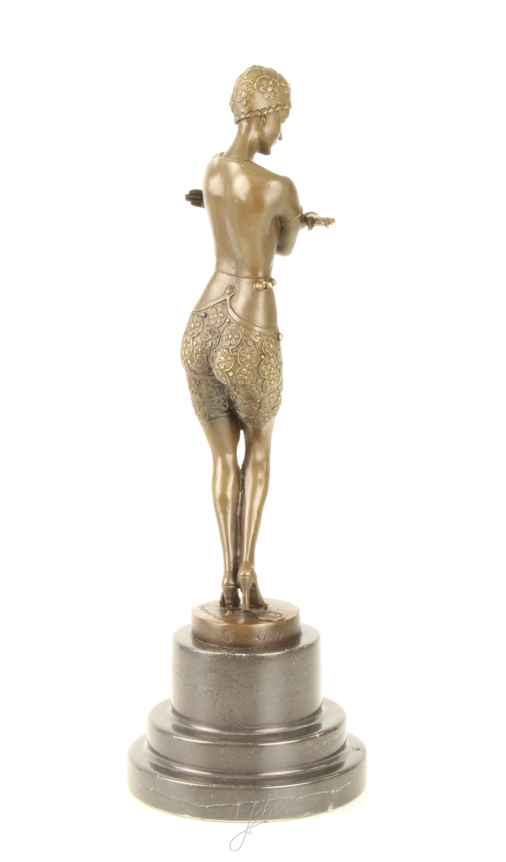Danseres – Bronzen beeld, marmer – 37,6 cm